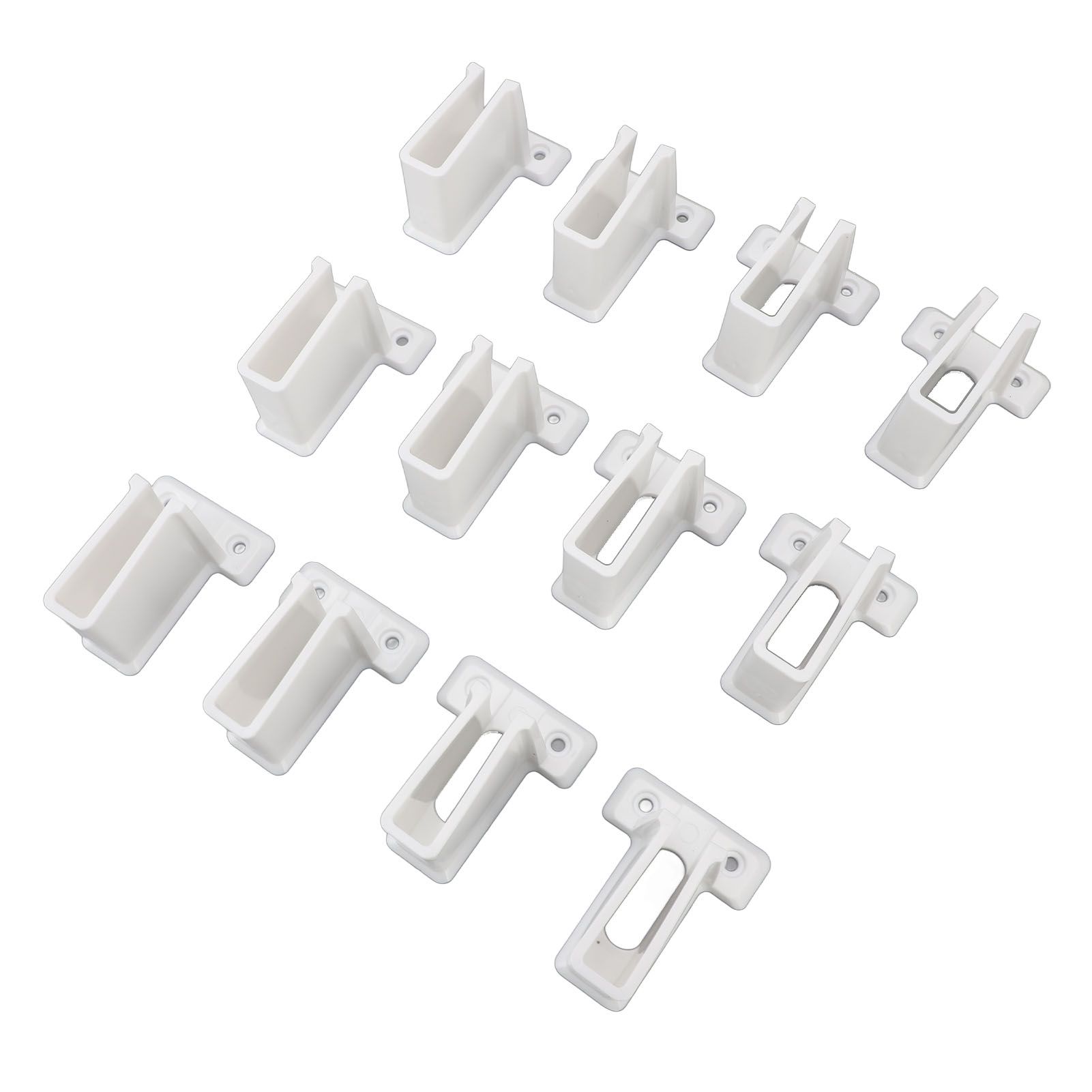 12 Pcs Wire Shelf End Bracket White Plastic Strong Load Bearing Closet Shelf view 5