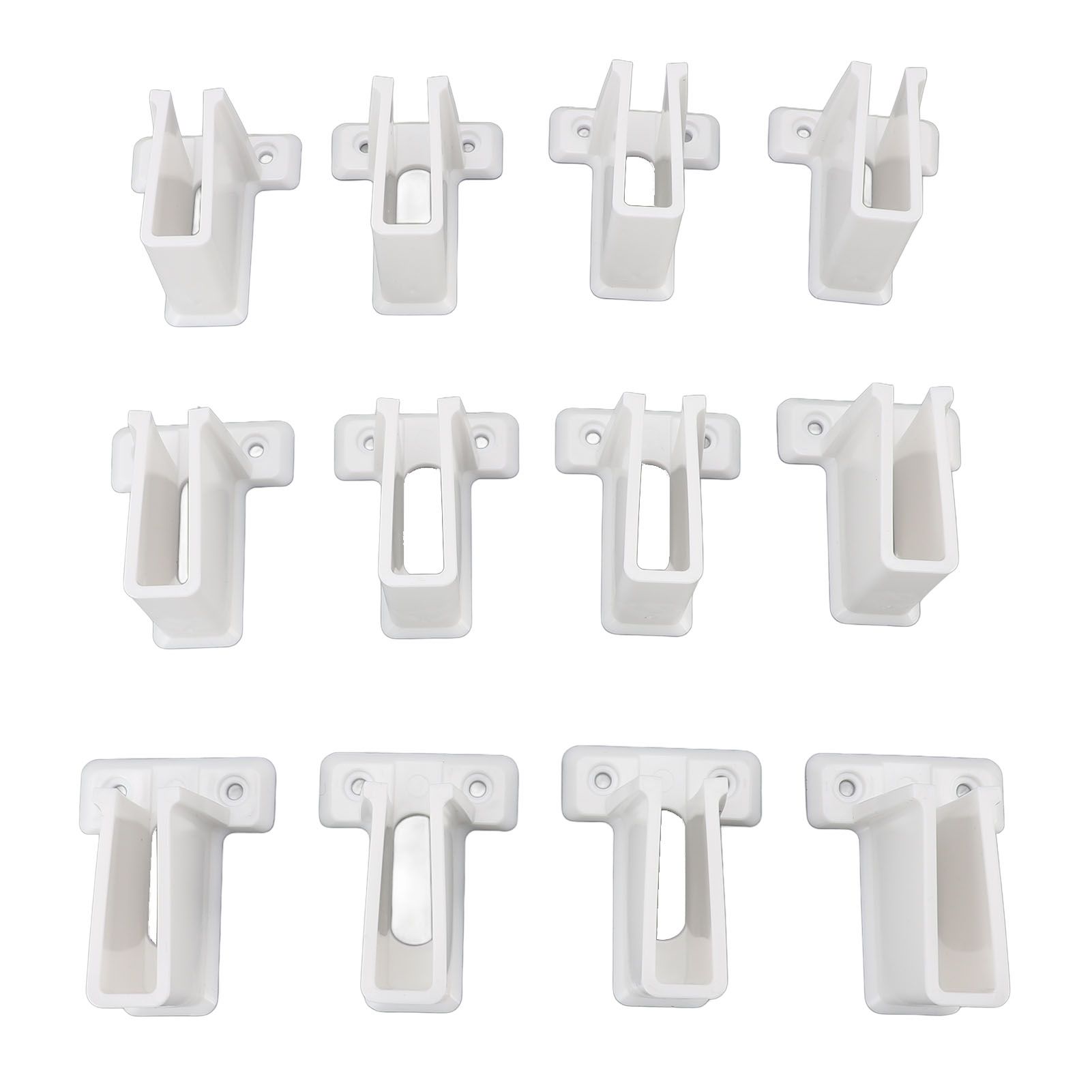 12 Pcs Wire Shelf End Bracket White Plastic Strong Load Bearing Closet Shelf view 6