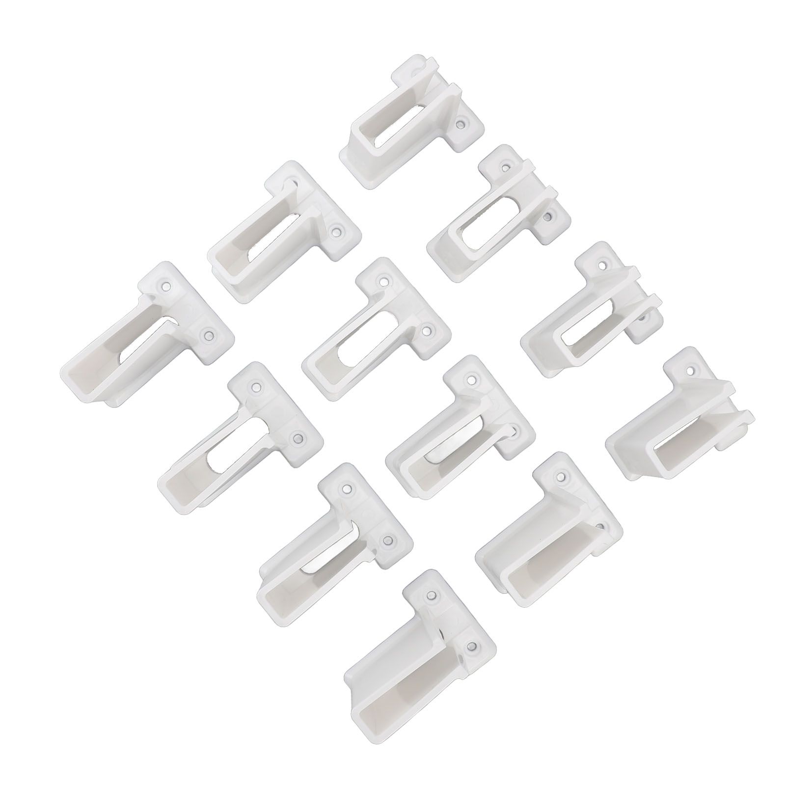 12 Pcs Wire Shelf End Bracket White Plastic Strong Load Bearing Closet Shelf view 8