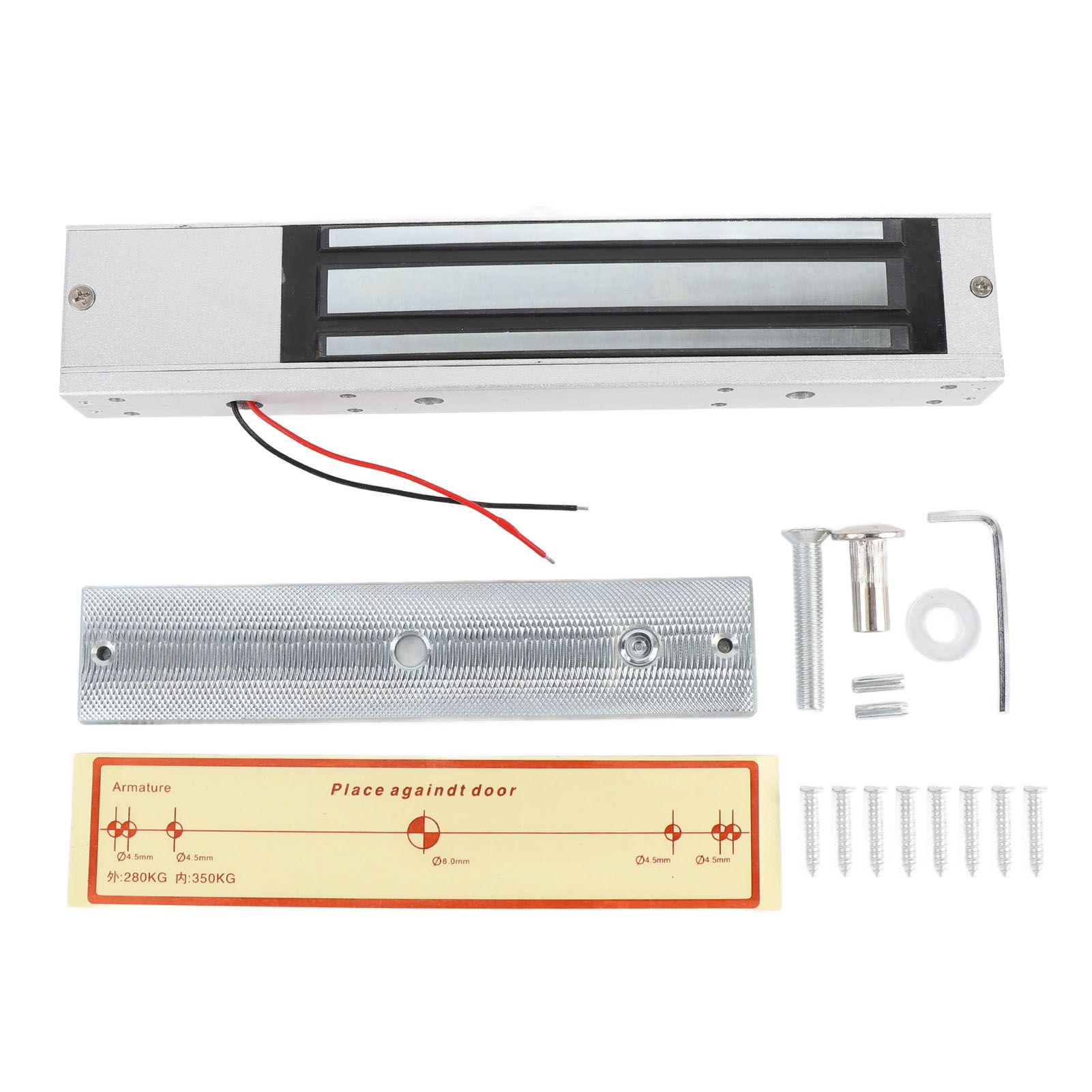 280KG Electric Magnetic Lock for Single Door Surface Mounted Concealed Double view 3