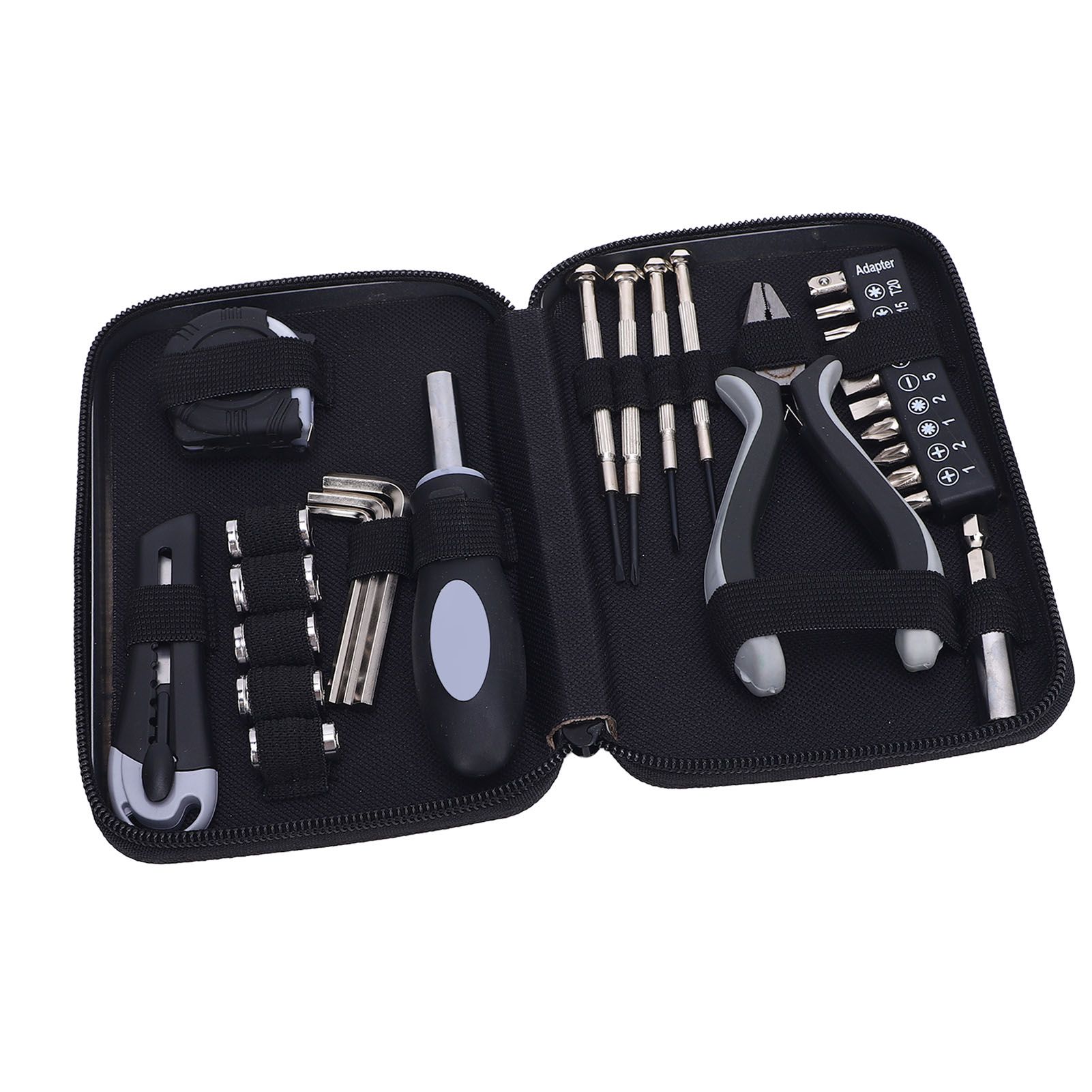 Mini Tool Set Household Repair Tool Kit Needle Nose Pliers Tape Measure Hex view 9