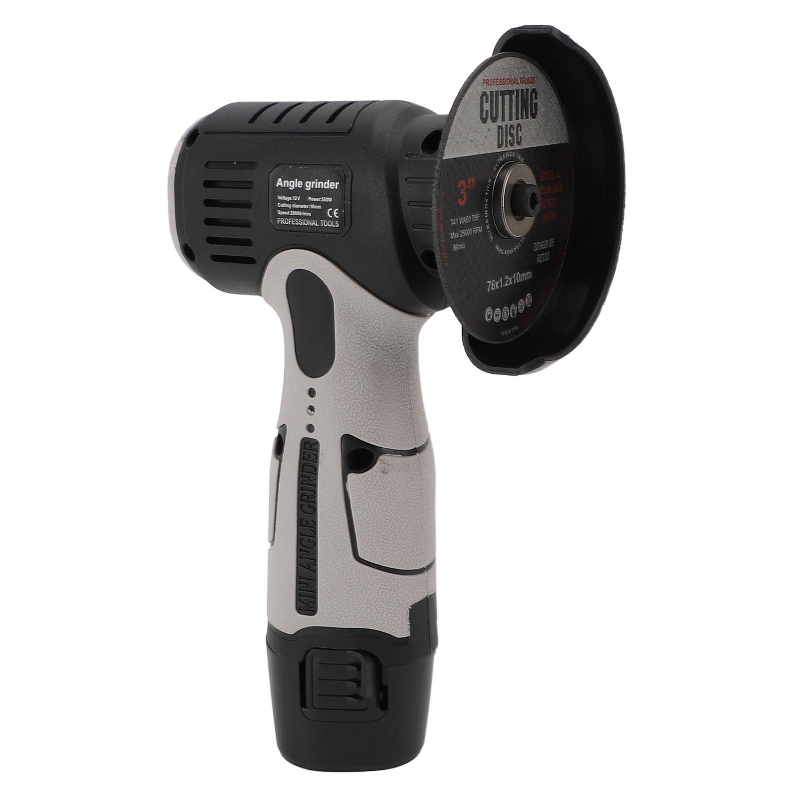 Cordless Angle Grinder with 2pcs 12V 1500mAh Batteries 19500rpm Electric Angle view 10