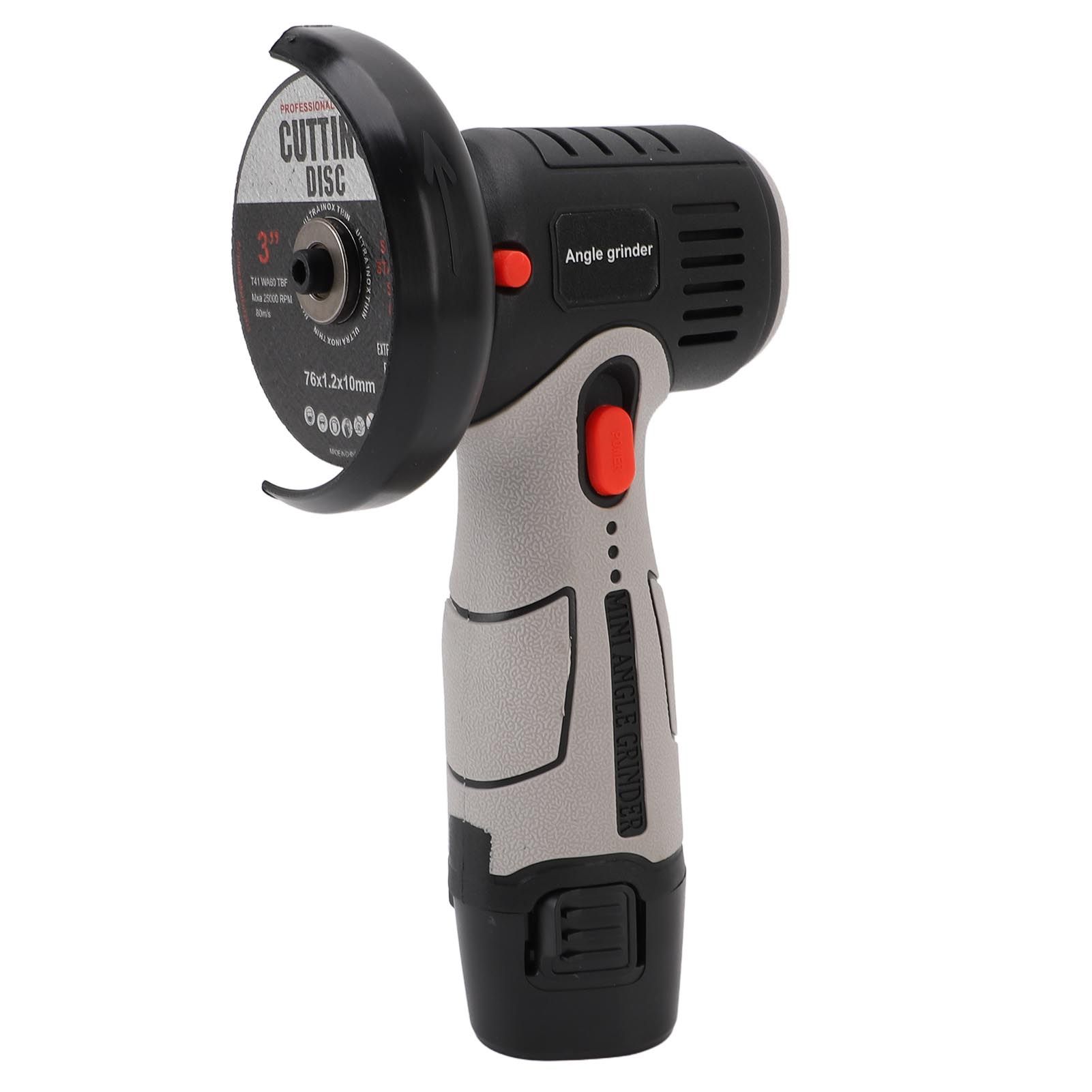 Cordless Angle Grinder with 2pcs 12V 1500mAh Batteries 19500rpm Electric Angle view 12