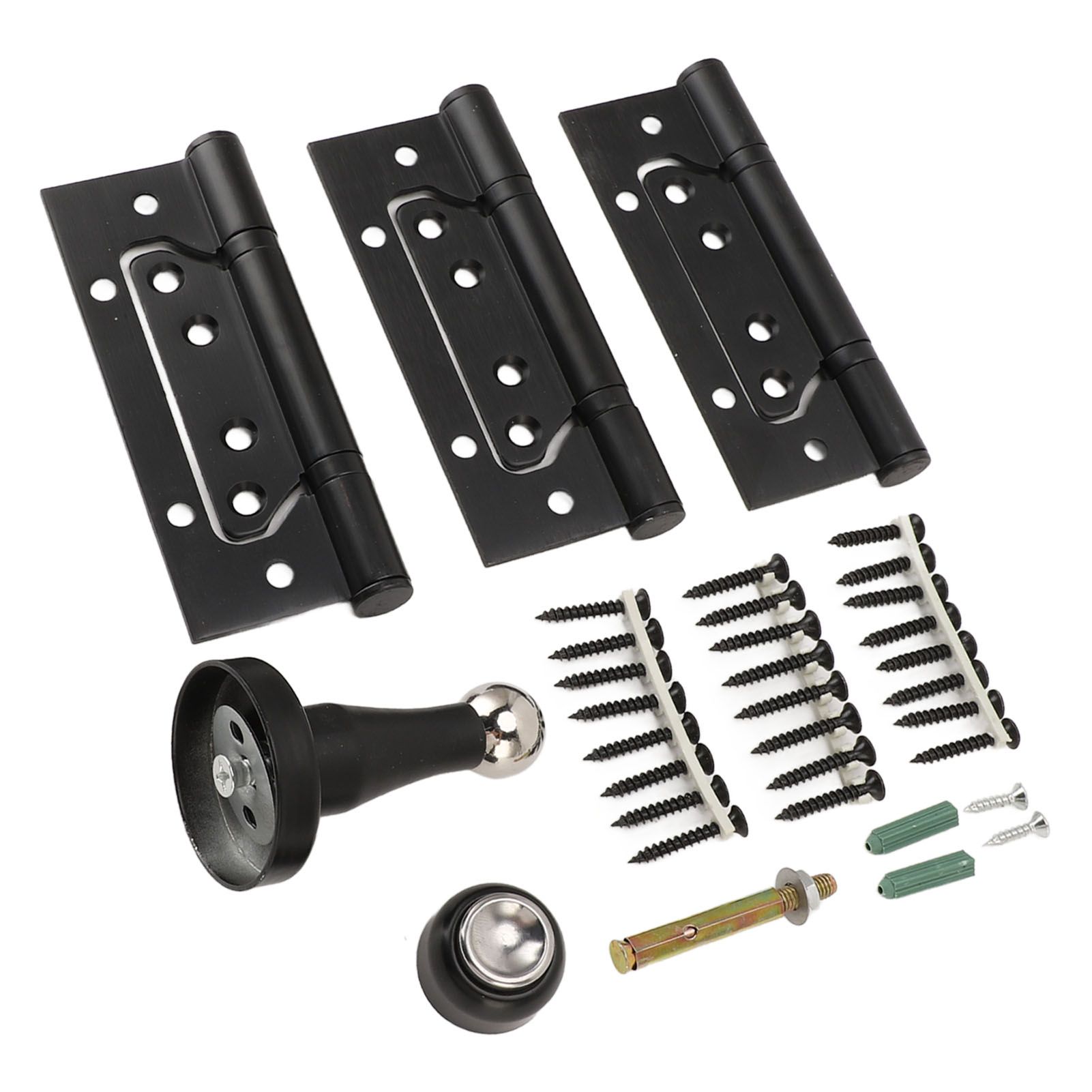 5 Inch Door Hinge Kit with Magnetic Door Stop Metal Quiet Strong Load Bearing view 12