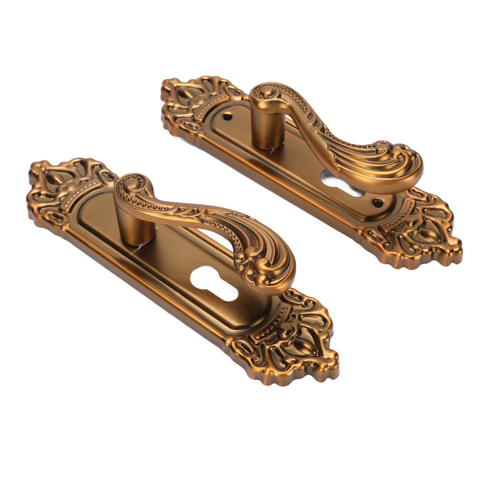European Style Door Handle Lock Set Aluminum Silent Retro Interior Entry Door view 12
