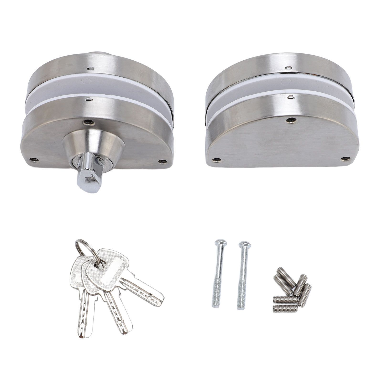 Glass Door Lock Fits On 10 mm -12 mm Glass Stainless Steel Double Bolts Swing view 2