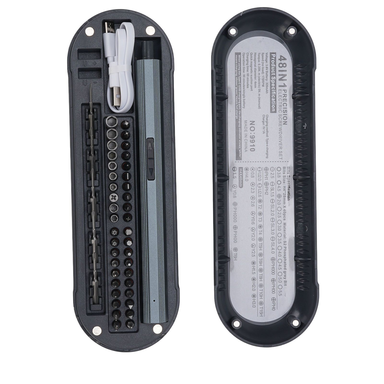 Electric Screwdriver LED Light Cordless Rechargeable Power Screwdriver with 45 view 6