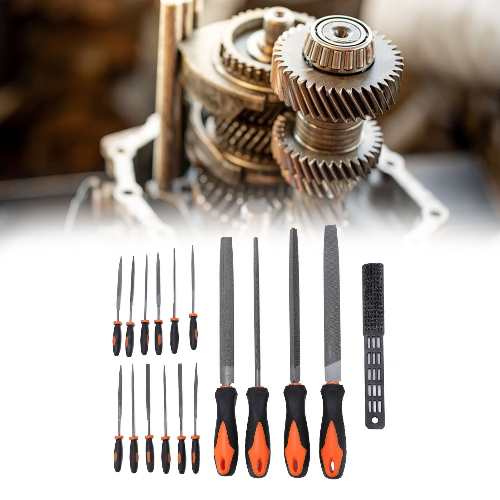 17 Pcs File Tool Set with Carry Case Half Round Triangle Round Flat and Needle view 11
