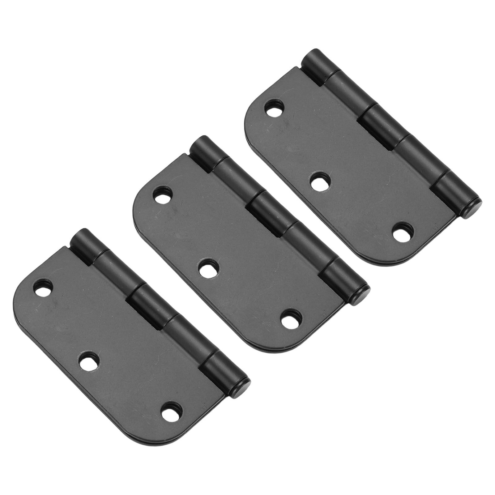 Rounded Door Hinges 3.5 Inch 5/8 Radius Matte Black Exterior Interior Door view 12