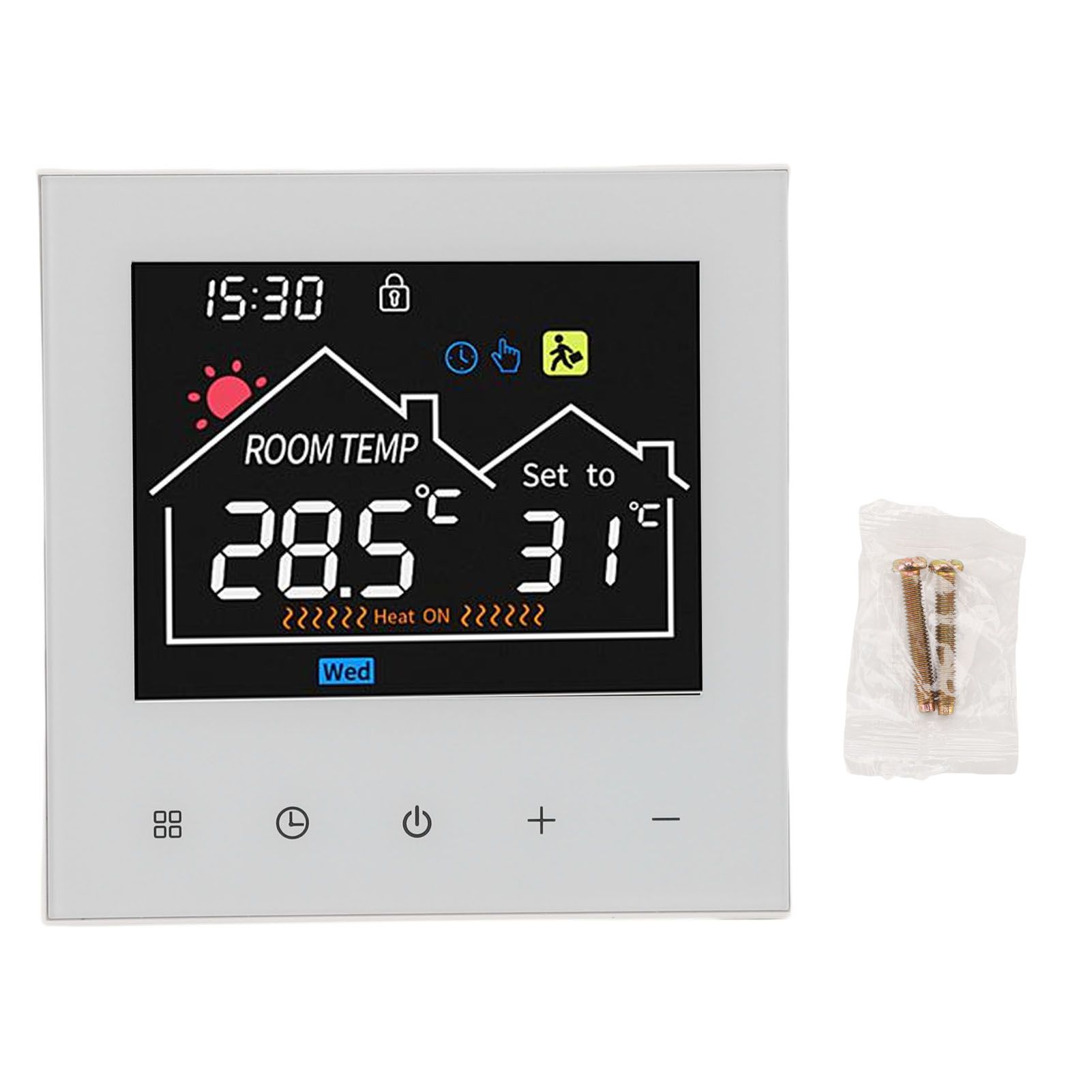 Programmable Smart Thermostat Touchscreen LCD Display Water Heating Boiler view 3