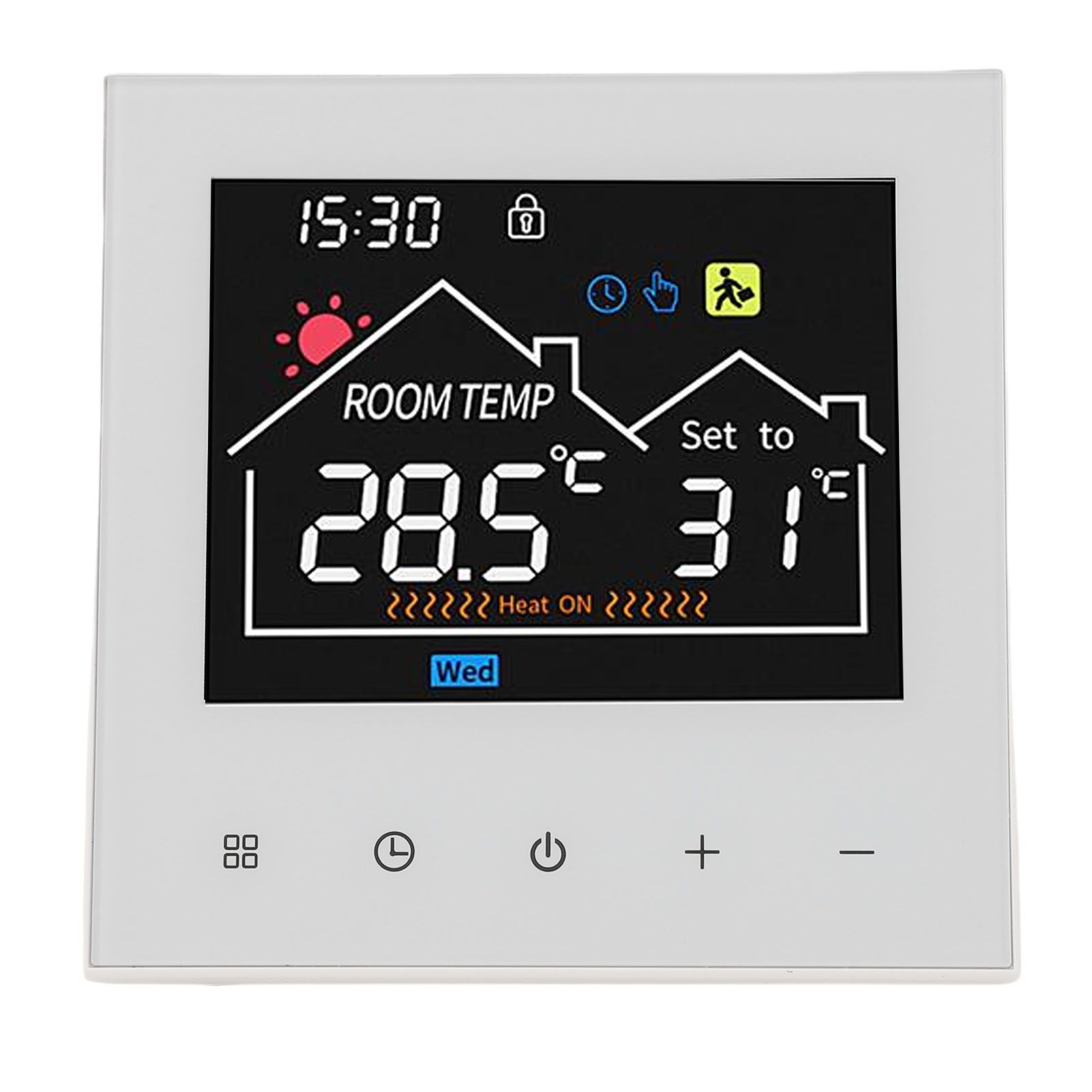 Programmable Smart Thermostat Touchscreen LCD Display Water Heating Boiler view 8
