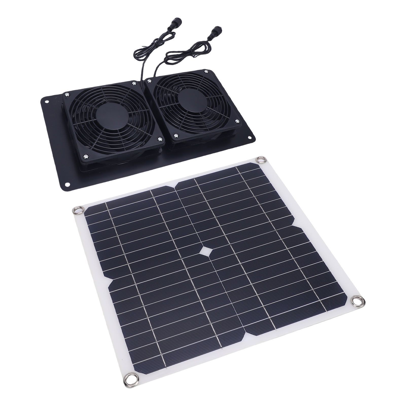 Solar Powered Exhaust Fan 12W 18V Monocrystalline Silicon Solar Panel Dual Fan view 10