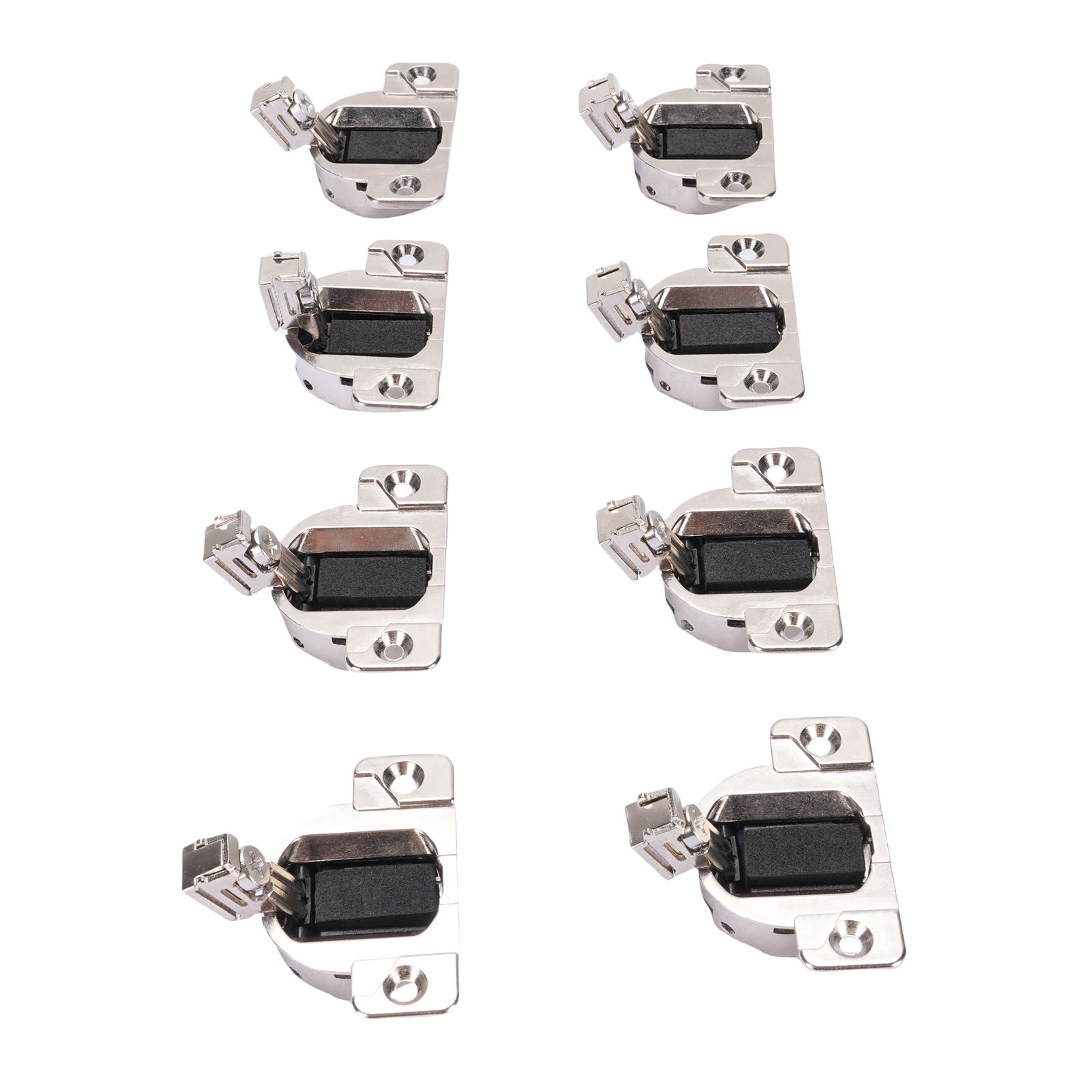 8Pcs 110 Degrees Screw On Self Closing Compact 33 Hinge Zinc Alloy Sturdy view 9