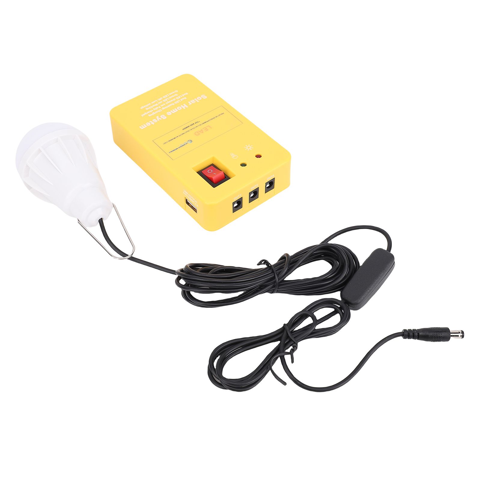 Solar Power Panel Generator Kit with USB Charging Cable LED Flashlight for view 4