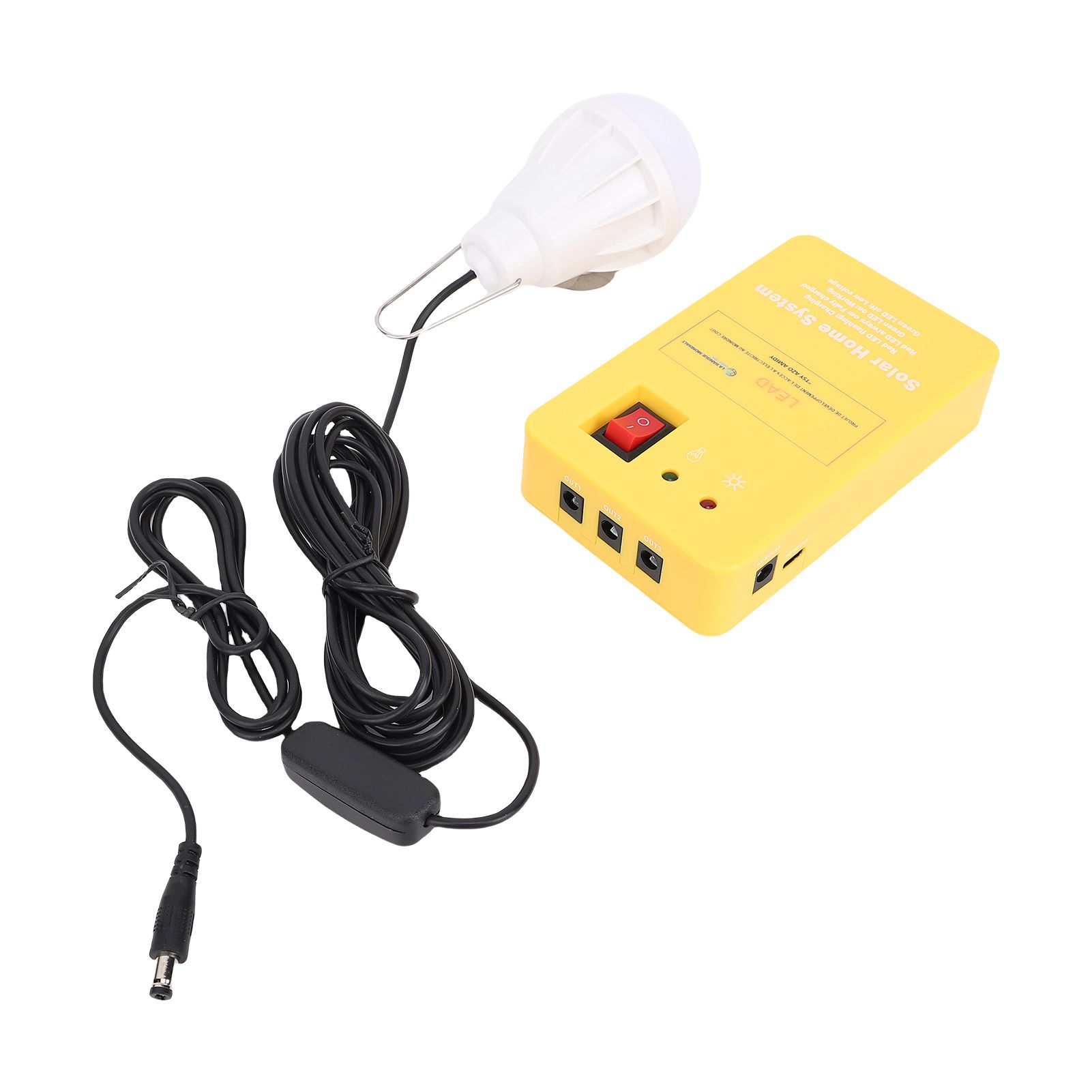 Solar Power Panel Generator Kit with USB Charging Cable LED Flashlight for view 6
