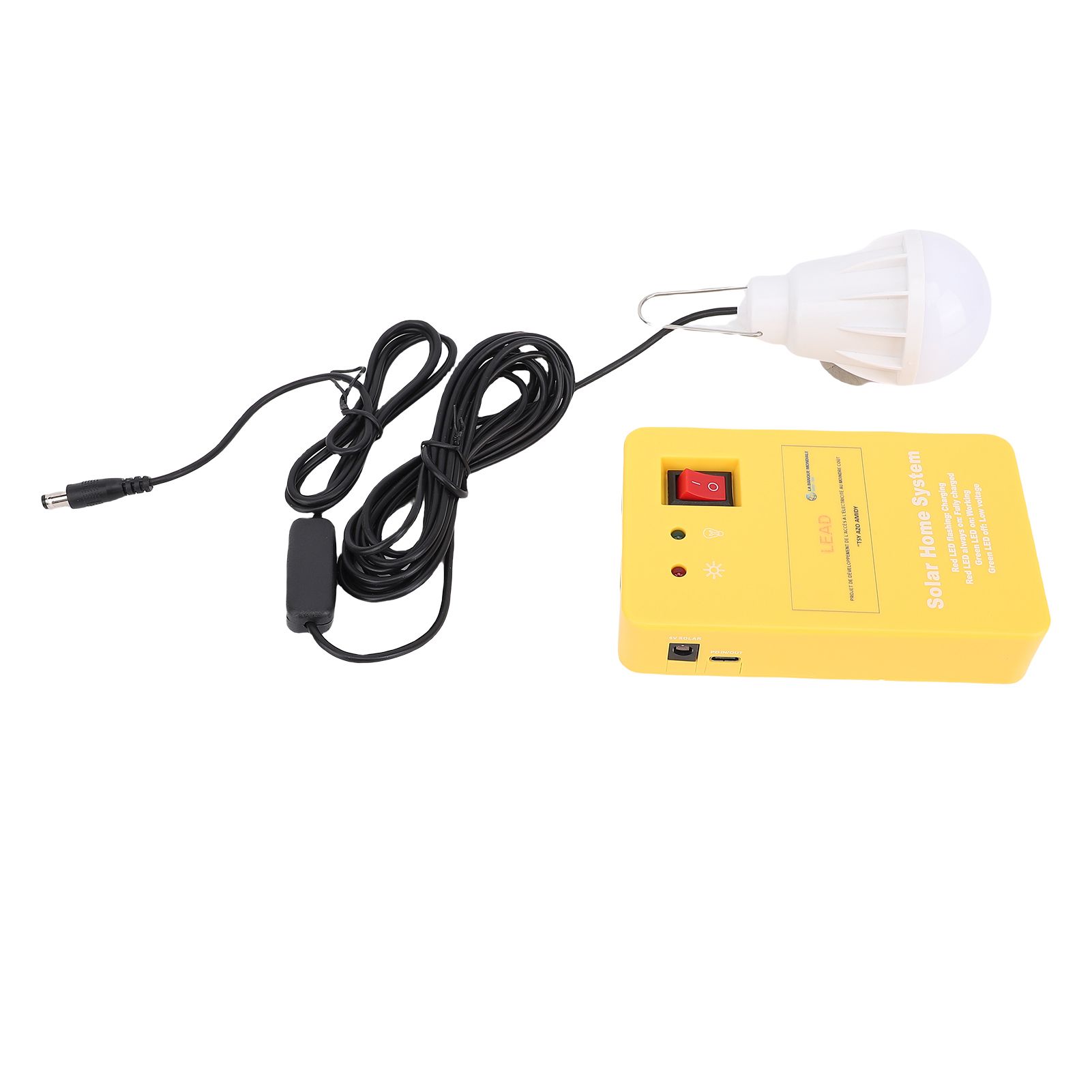 Solar Power Panel Generator Kit with USB Charging Cable LED Flashlight for view 7
