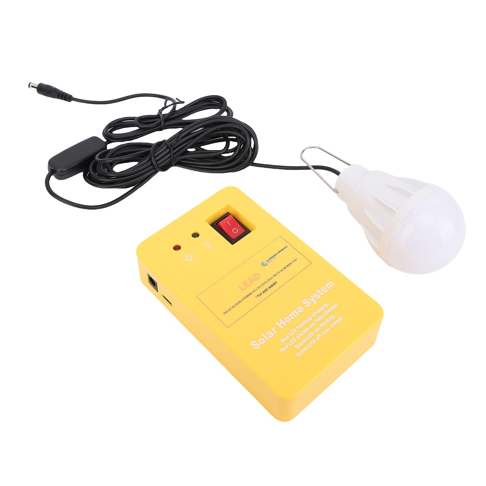 Solar Power Panel Generator Kit with USB Charging Cable LED Flashlight for view 8