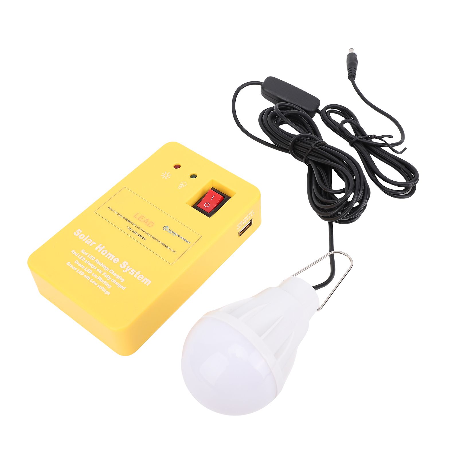 Solar Power Panel Generator Kit with USB Charging Cable LED Flashlight for view 9