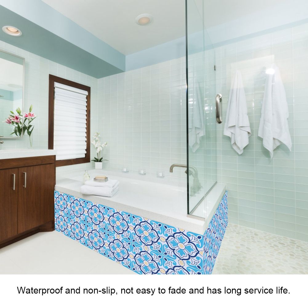 10pcs Waterproof Self Adhesive Tile Wall Sticker Decoration for Bathroom Kitchen view 9