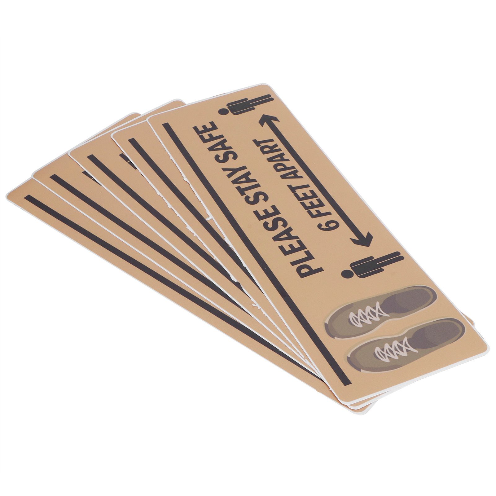 2Set Floor Sticker Safety Distance Sign Marker Warning Decal for Store view 5