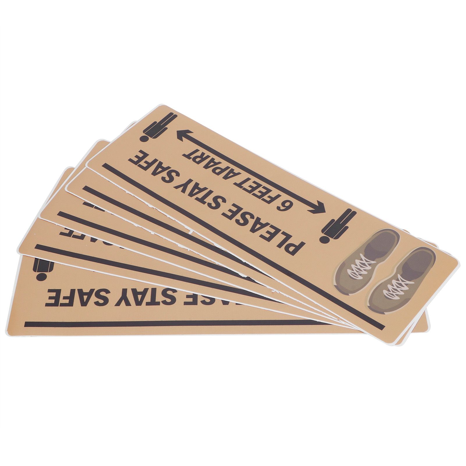 2Set Floor Sticker Safety Distance Sign Marker Warning Decal for Store view 6