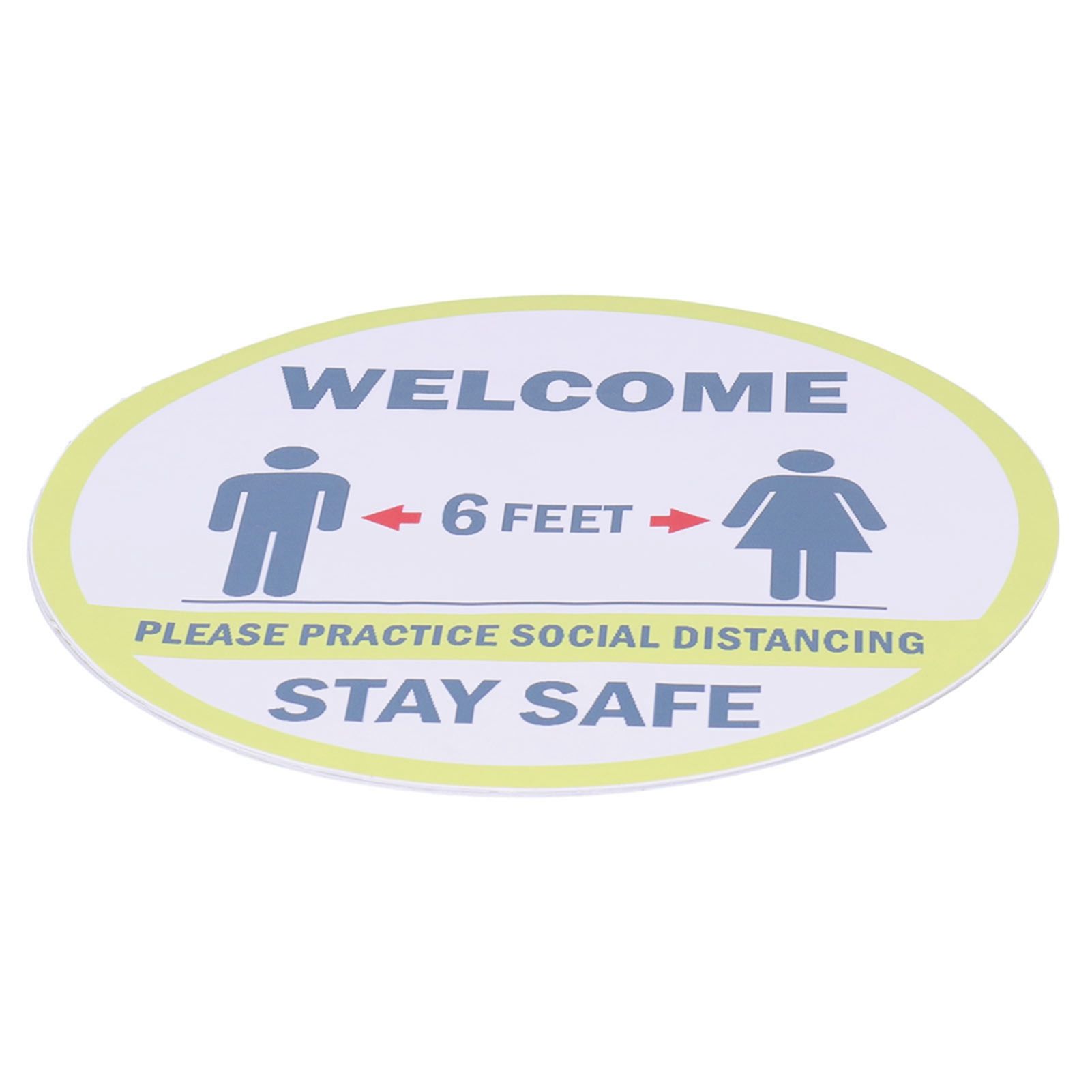 2 Sets Keep Distance Wall Sticker Shopping Mall Public Area Window Floor Wall view 12