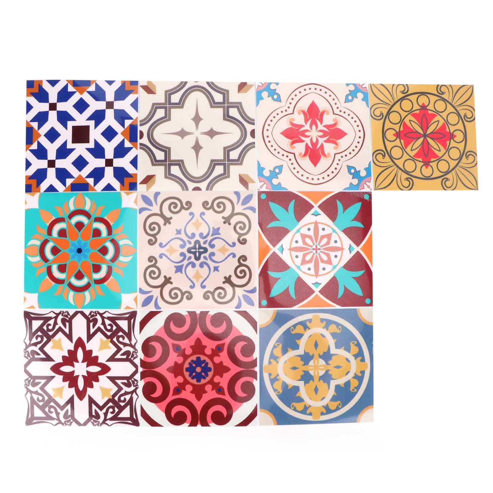 10Pcs Ceramic Tile Stickers Innovative Self Adhesive Wall Decals Waterproof view 2