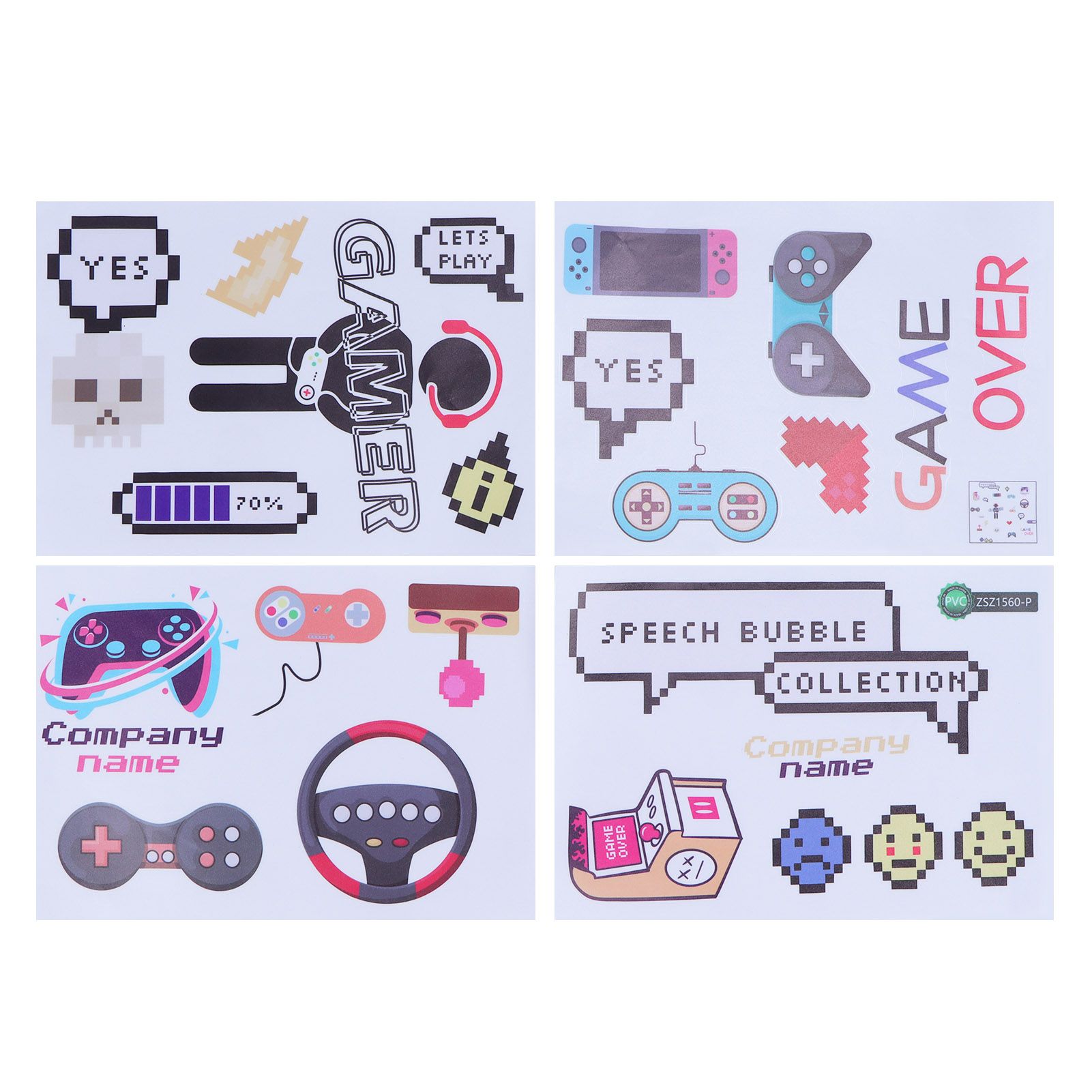 SelfAdhesive Decals PVC DIY Cartoon Game Wall Sticker Wallpaper for Bedroom view 2
