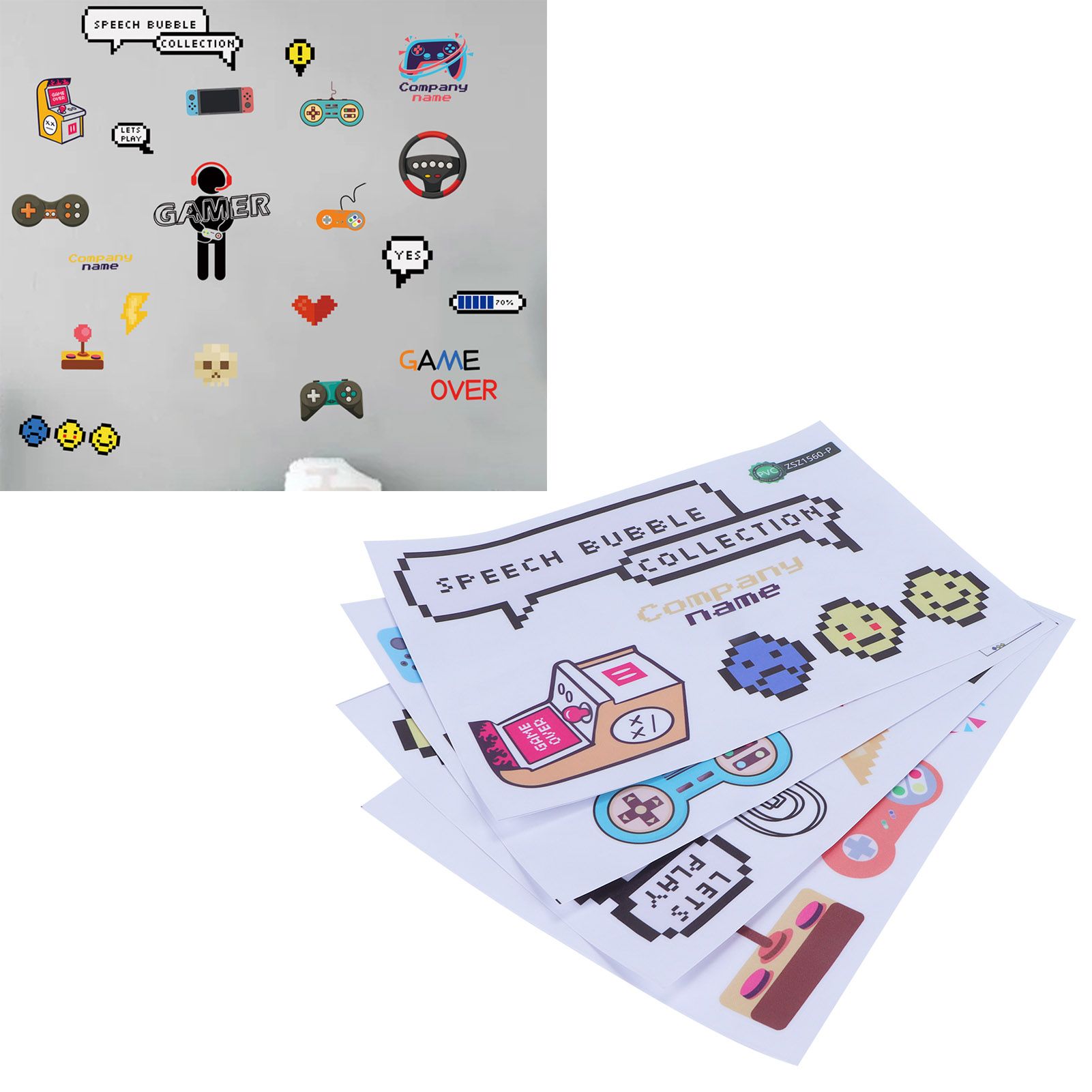 SelfAdhesive Decals PVC DIY Cartoon Game Wall Sticker Wallpaper for Bedroom view 11