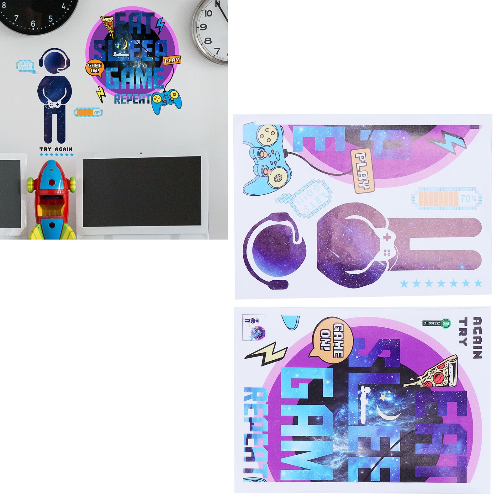 PVC Wall Stickers Removable SelfAdhesive Gamer Decals Wallpaper for Home view 12