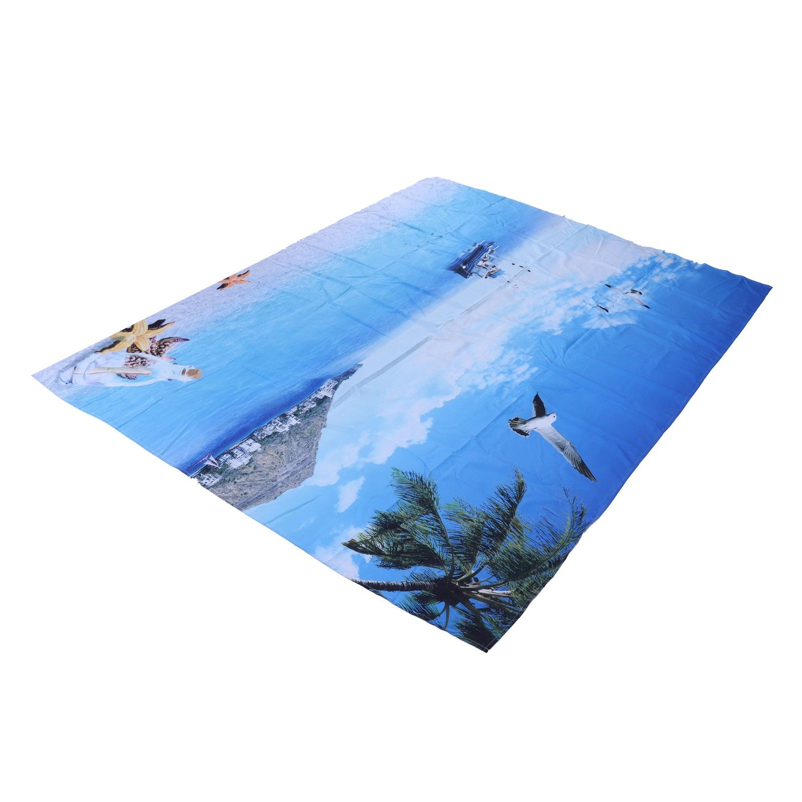 Decorative Tapestry Beach Sea Scenery Pattern Polyester Fiber Hanging Carpet view 5