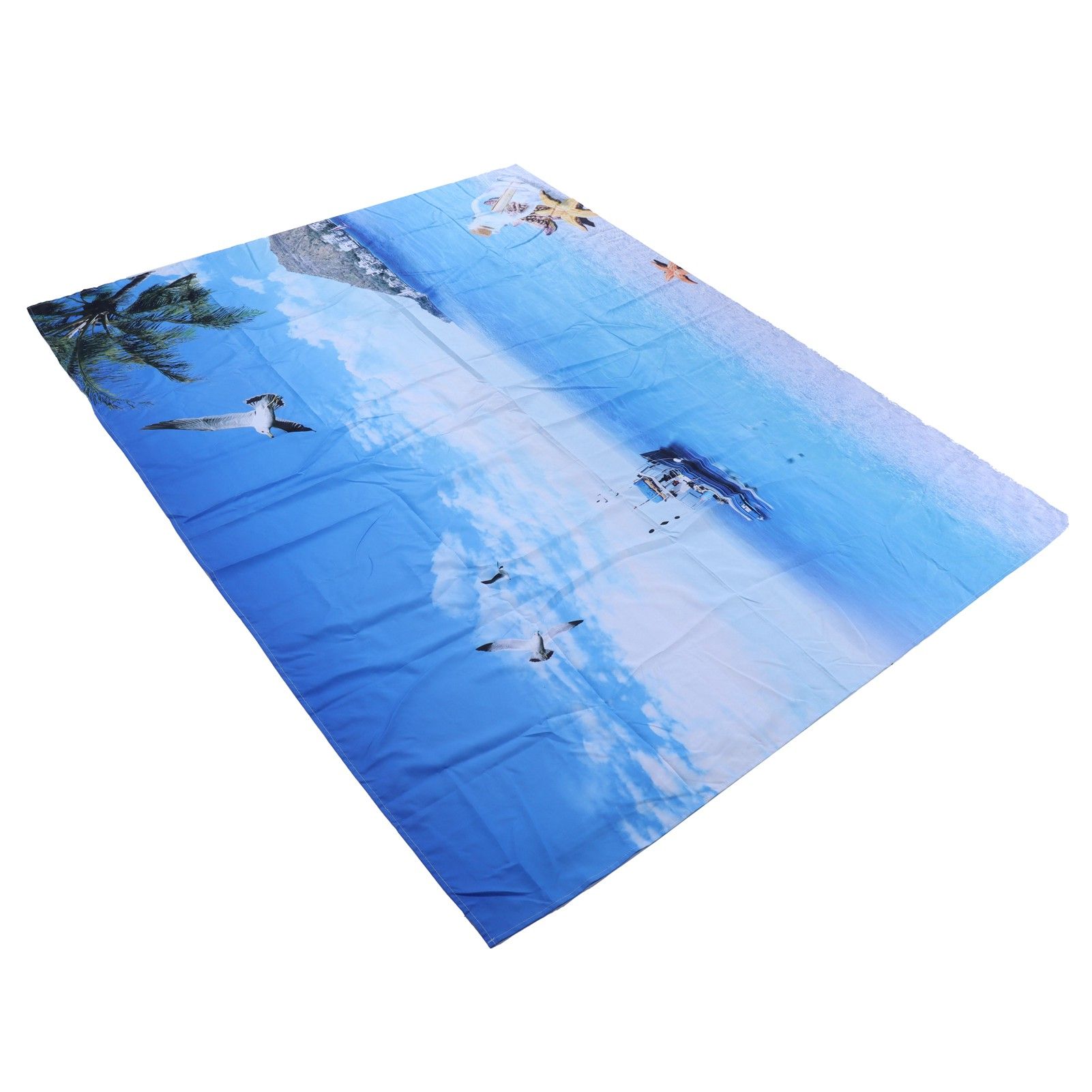 Decorative Tapestry Beach Sea Scenery Pattern Polyester Fiber Hanging Carpet view 6