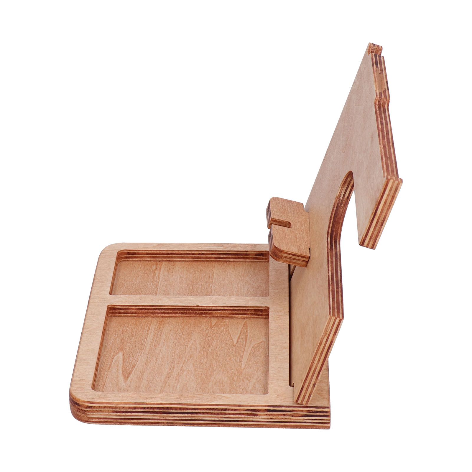 Wood Phone Docking Station Key Holder Desktop Storage Organizer Surface view 4