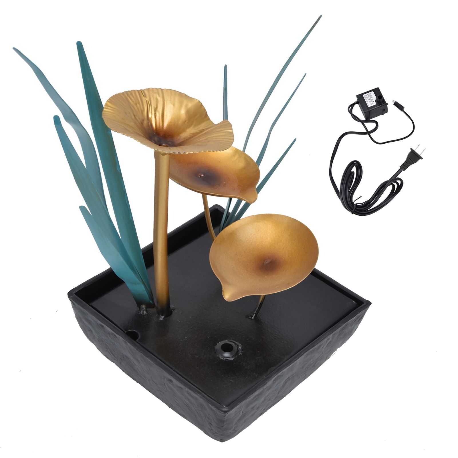 Tabletop Fountain LED Lights No Noise Compact Lightweight Classic Indoor view 2