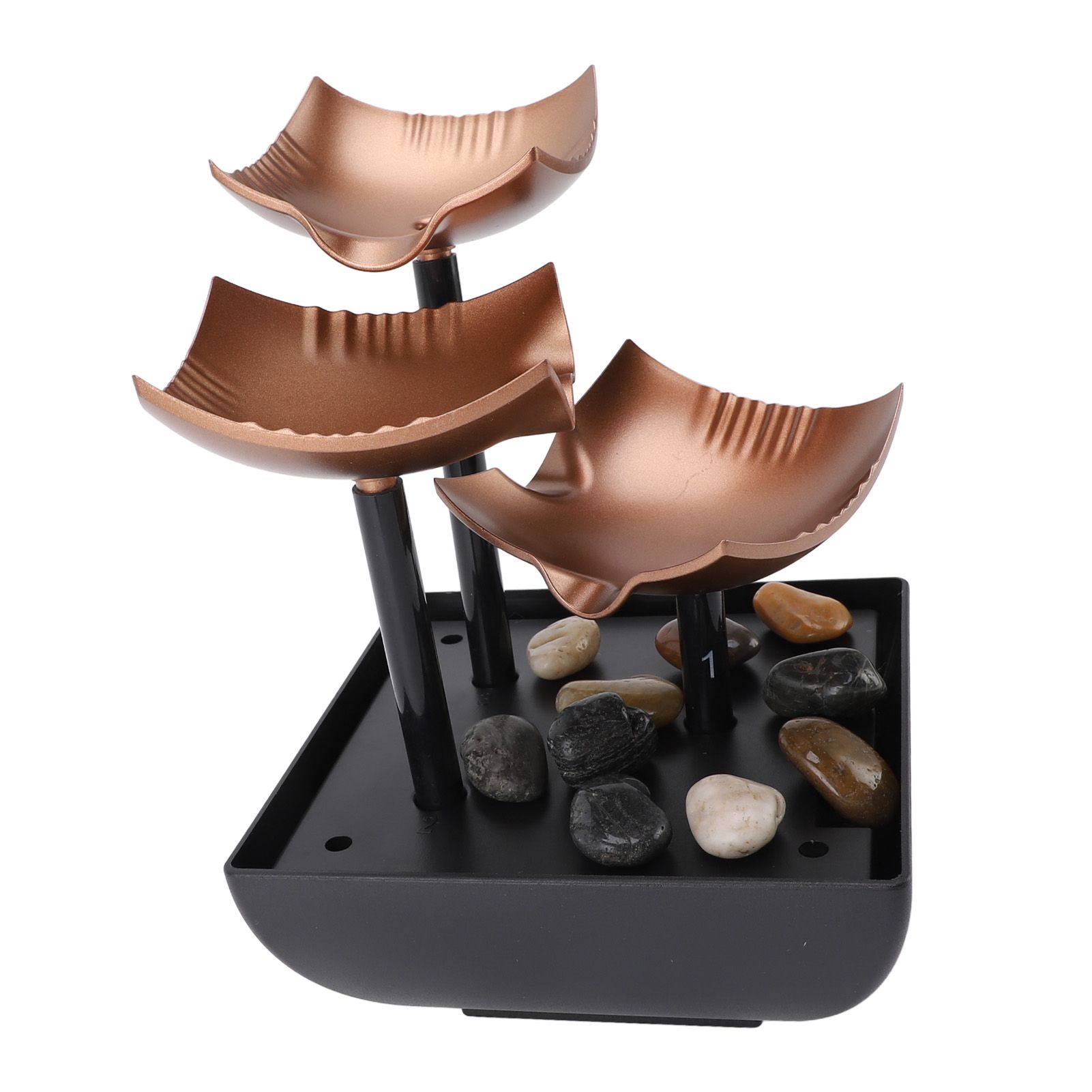 Tabletop Water Fountain USB Circulating Water with LED Light Desktop Rock — image 1