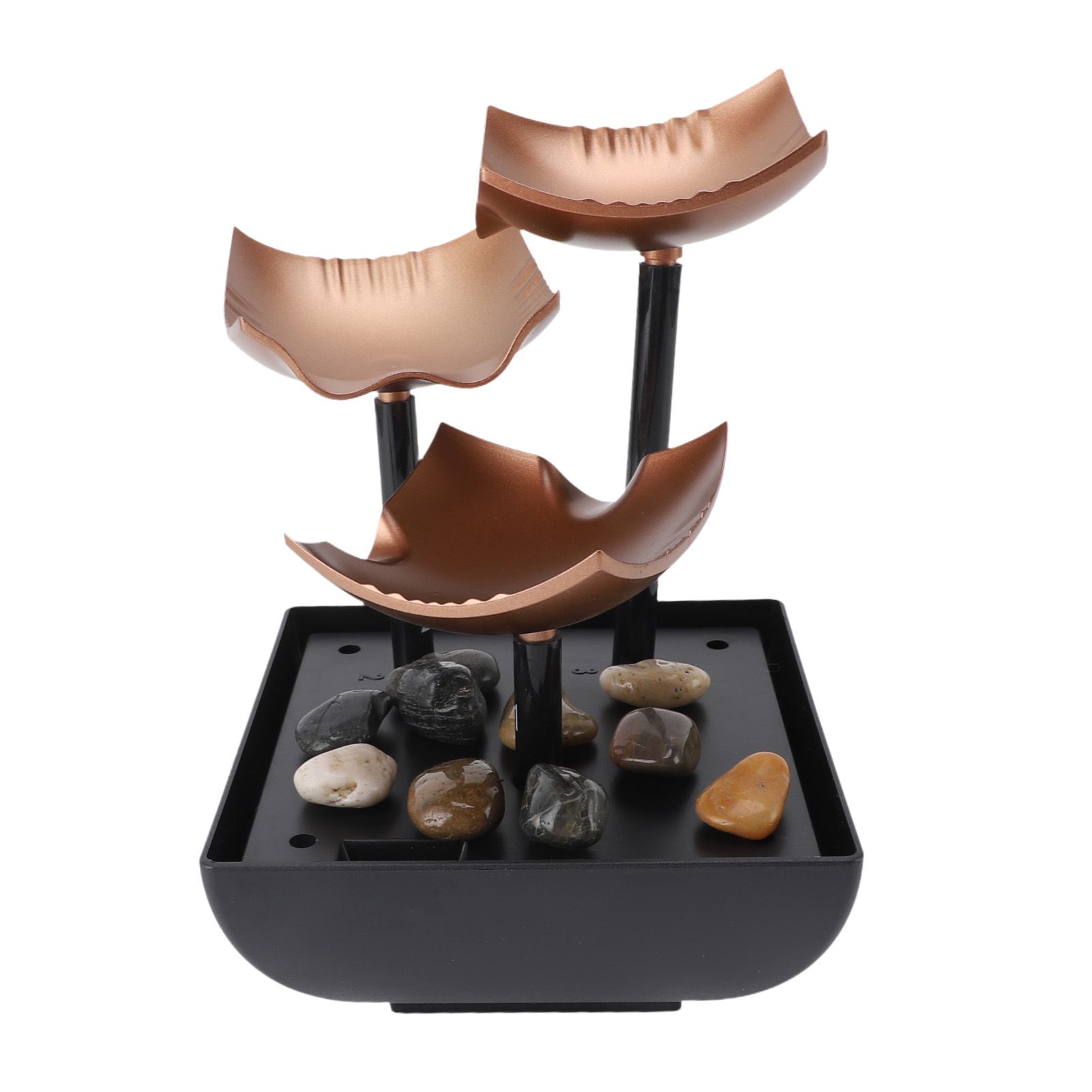 Tabletop Water Fountain USB Circulating Water with LED Light Desktop Rock view 8