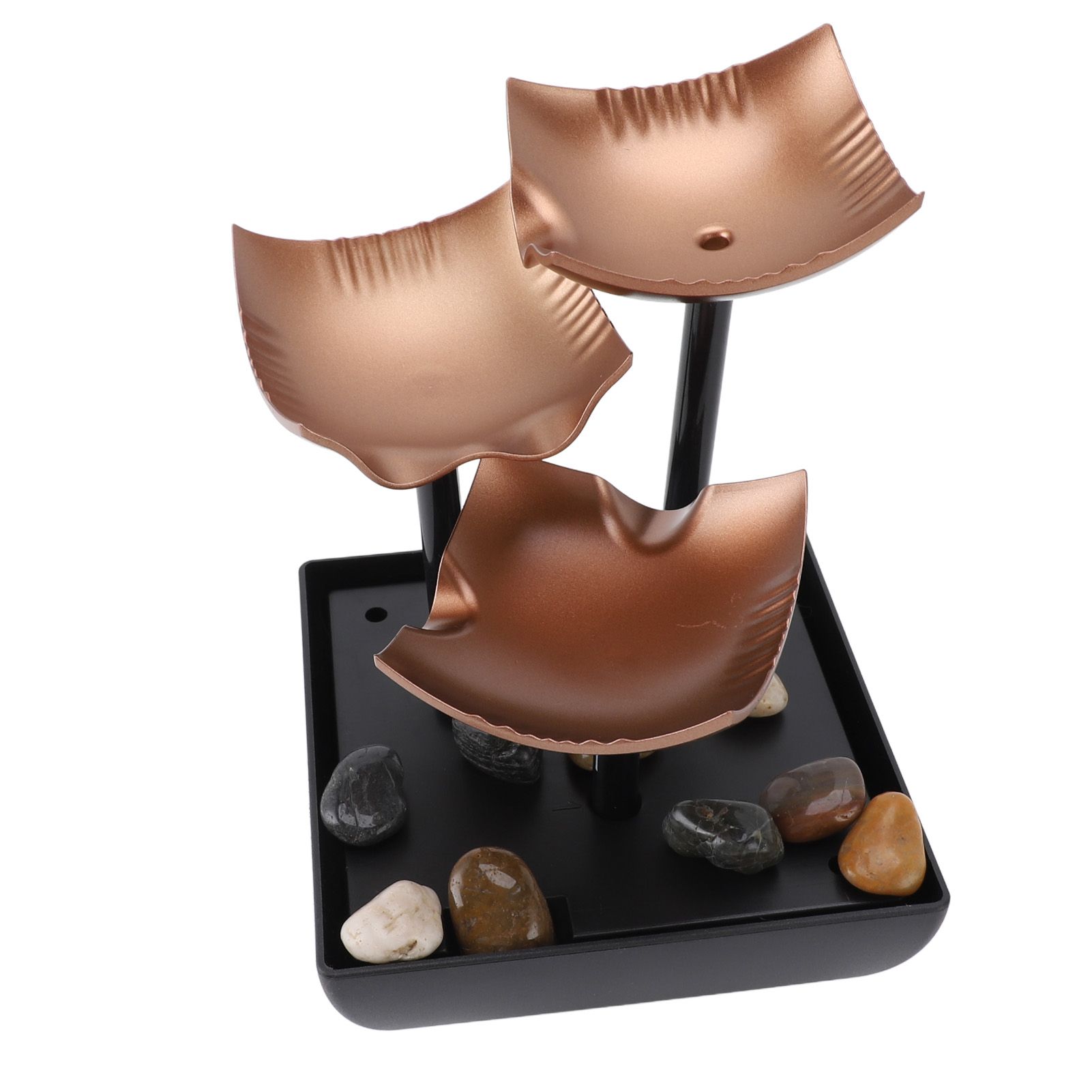 Tabletop Water Fountain USB Circulating Water with LED Light Desktop Rock view 12