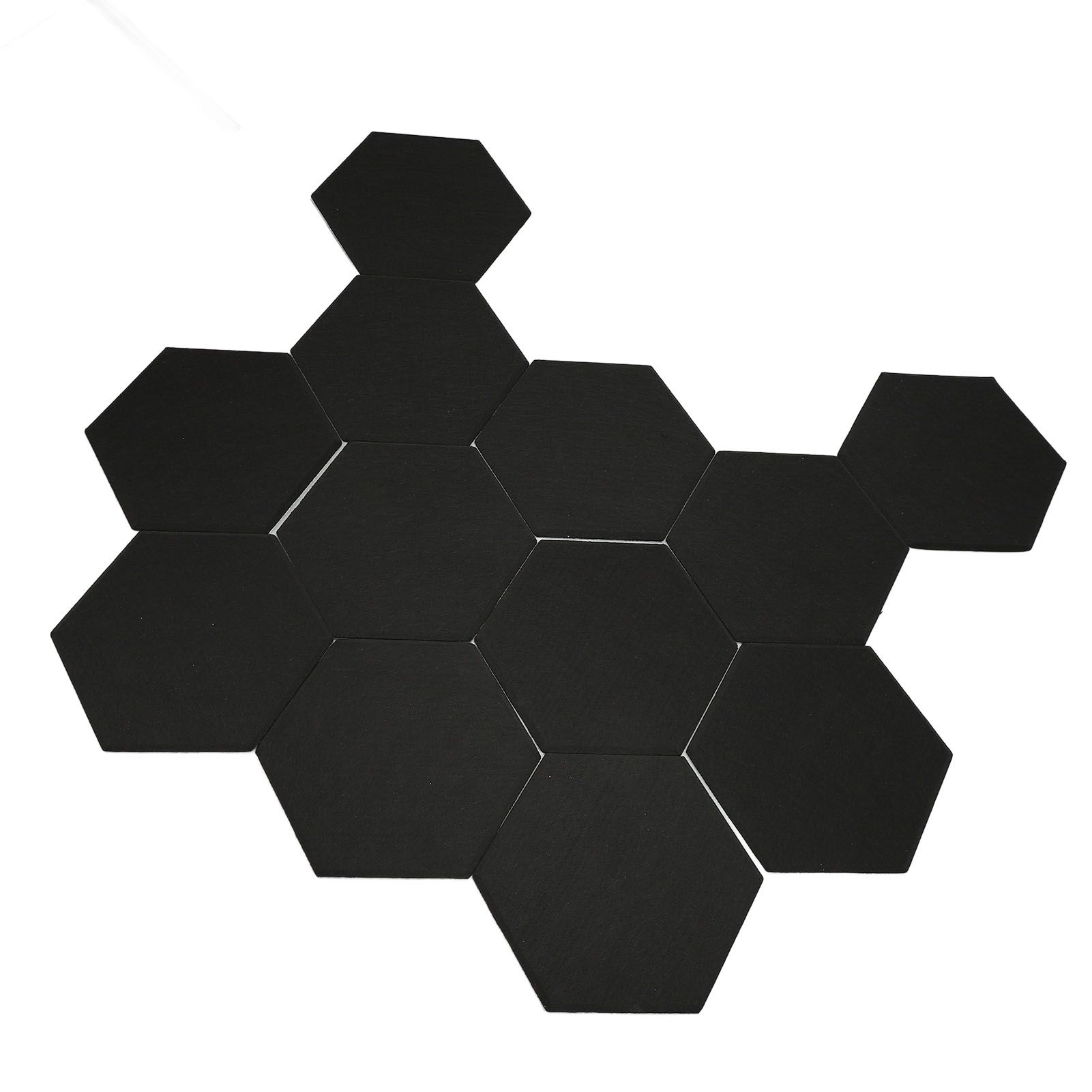 12Pcs Hexagon Acoustic Panel Polyester High Density Sound Absorbing Panel