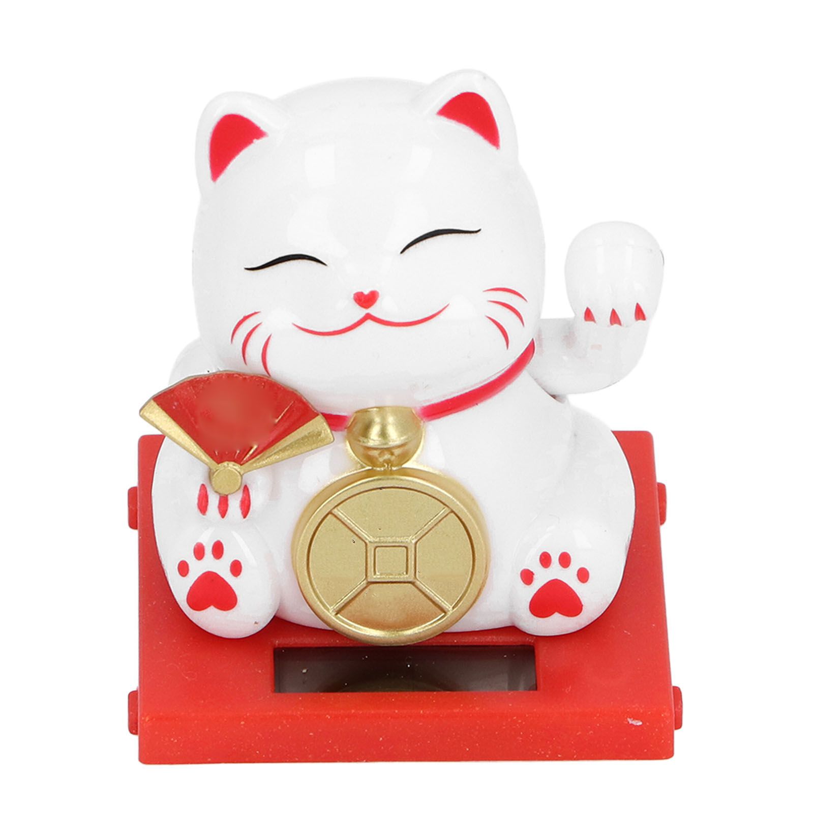 2inch Solar Fortune Cat with Clear Box Solar Powered Lucky Cat Waving Arm Set view 10