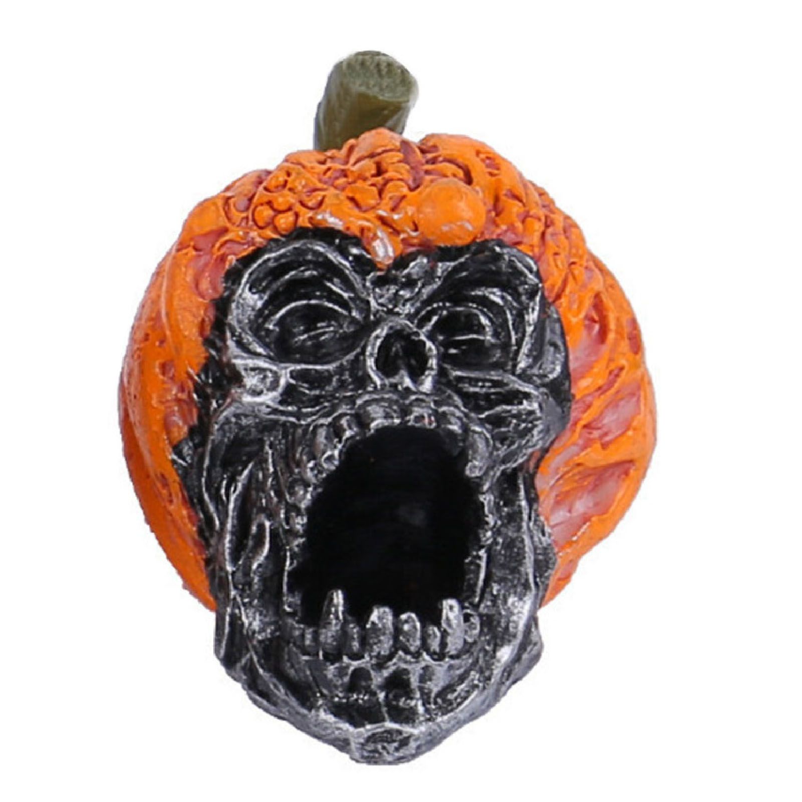 4Pcs Pumpkin Skeleton Head Ornament Resin Home Desktop Scary Pumpkin Skull view 5