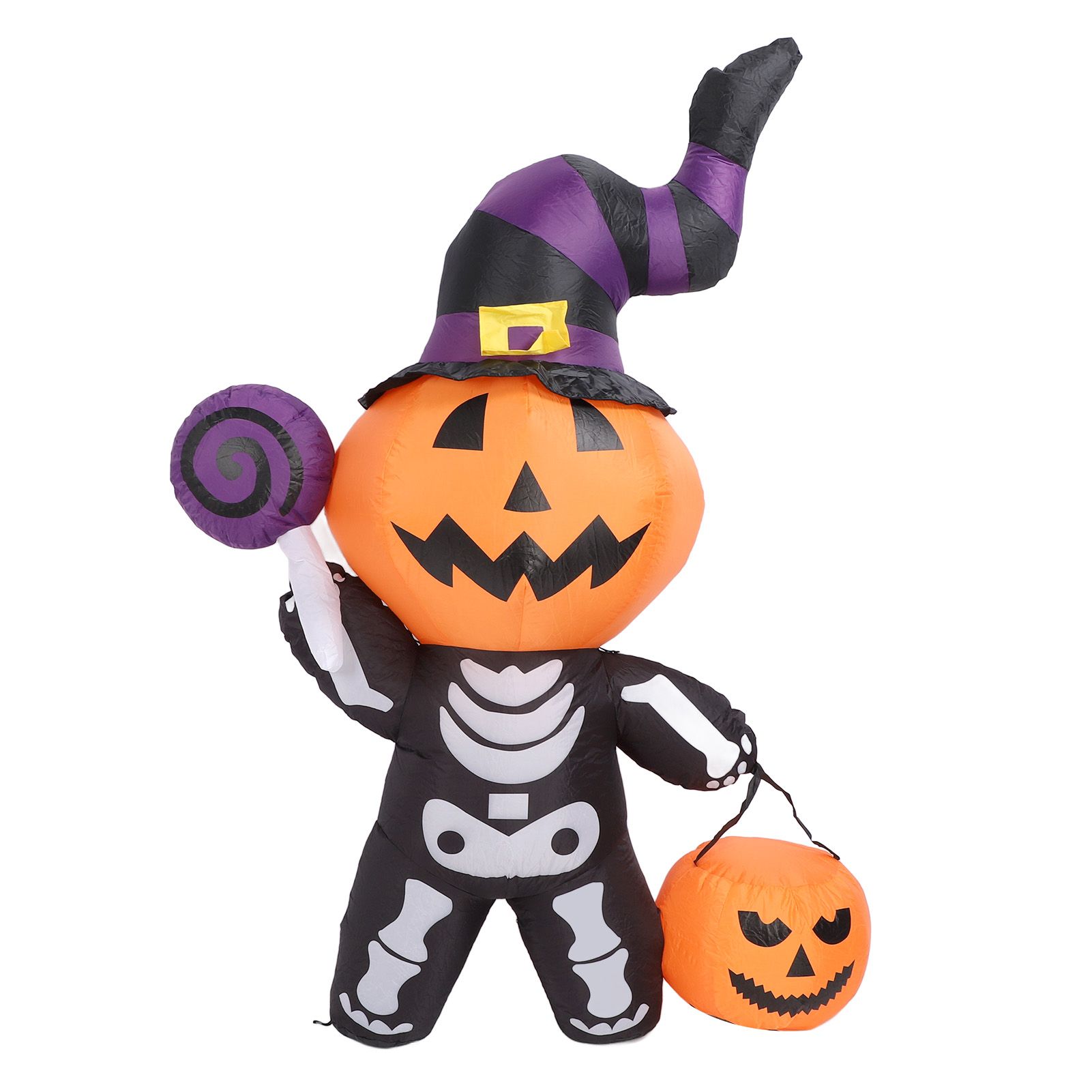 Inflatable Ghost Decoration with LED Lights Water Resistant Cute Blow Ups