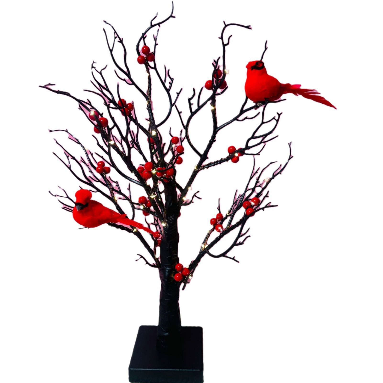LED Tabletop Tree Lamp Battery Operated Tabletop Artificial Tree with Lights view 3