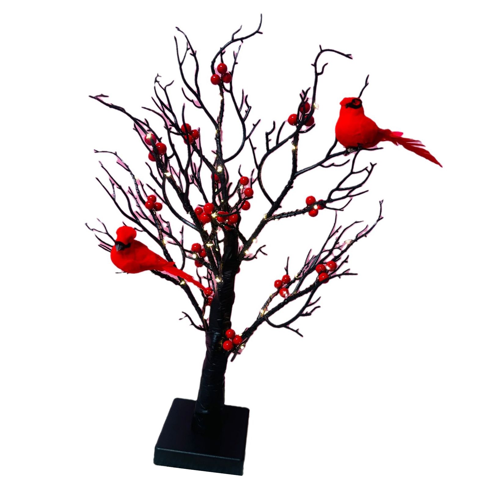 LED Tabletop Tree Lamp Battery Operated Tabletop Artificial Tree with Lights view 6