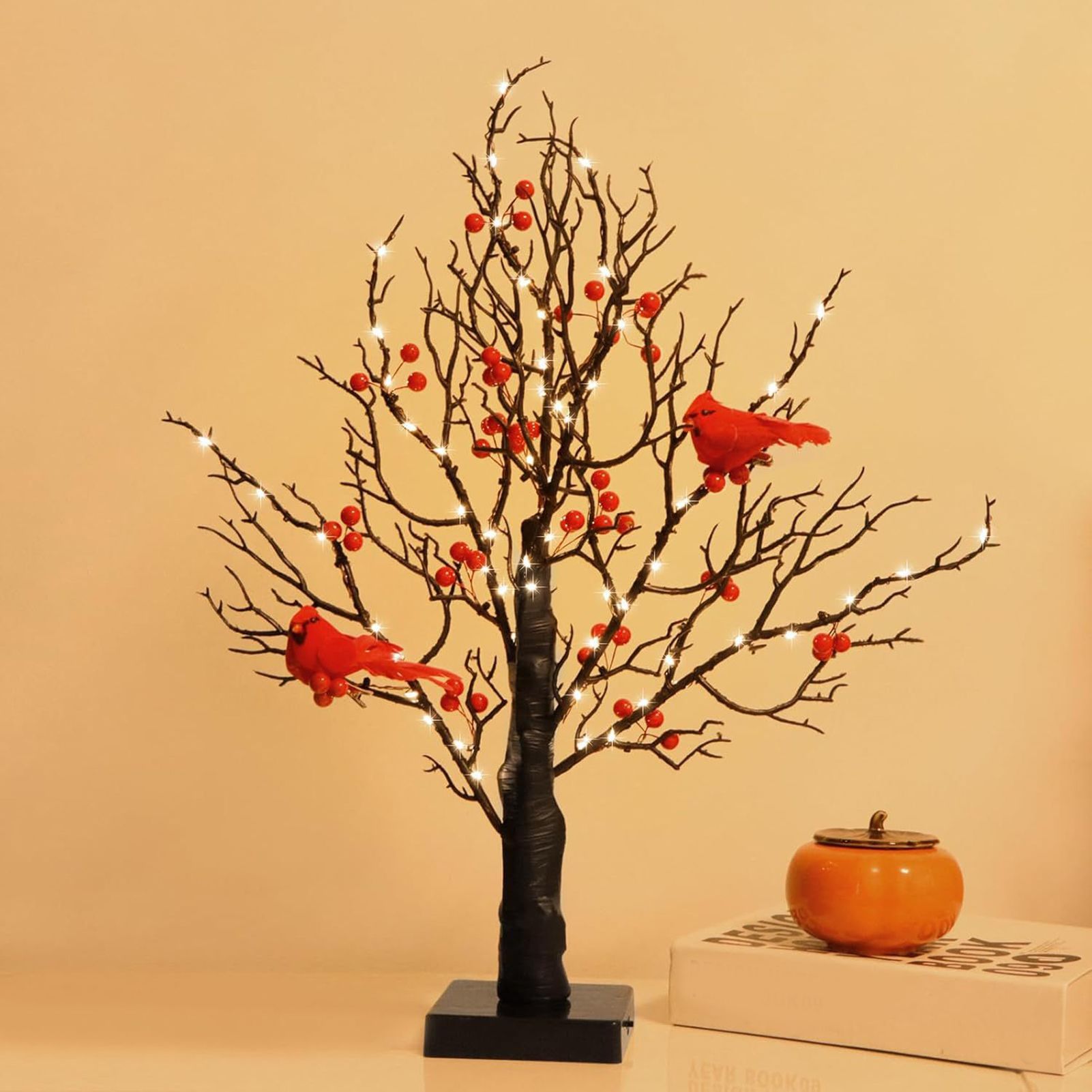 LED Tabletop Tree Lamp Battery Operated Tabletop Artificial Tree with Lights view 8
