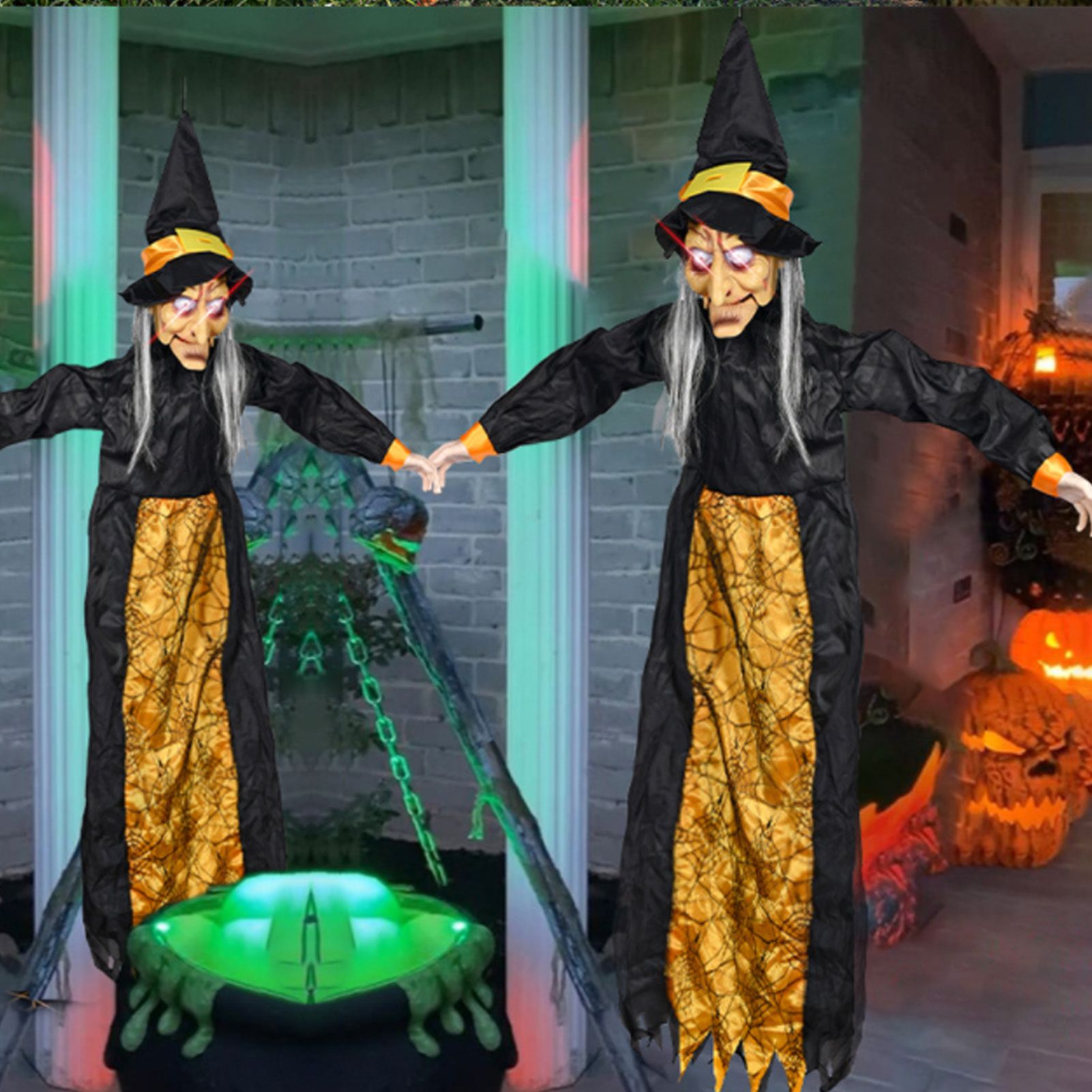 Festival Decoration Witch Sound Control Prop Ghost House Bar Toy Electric view 4