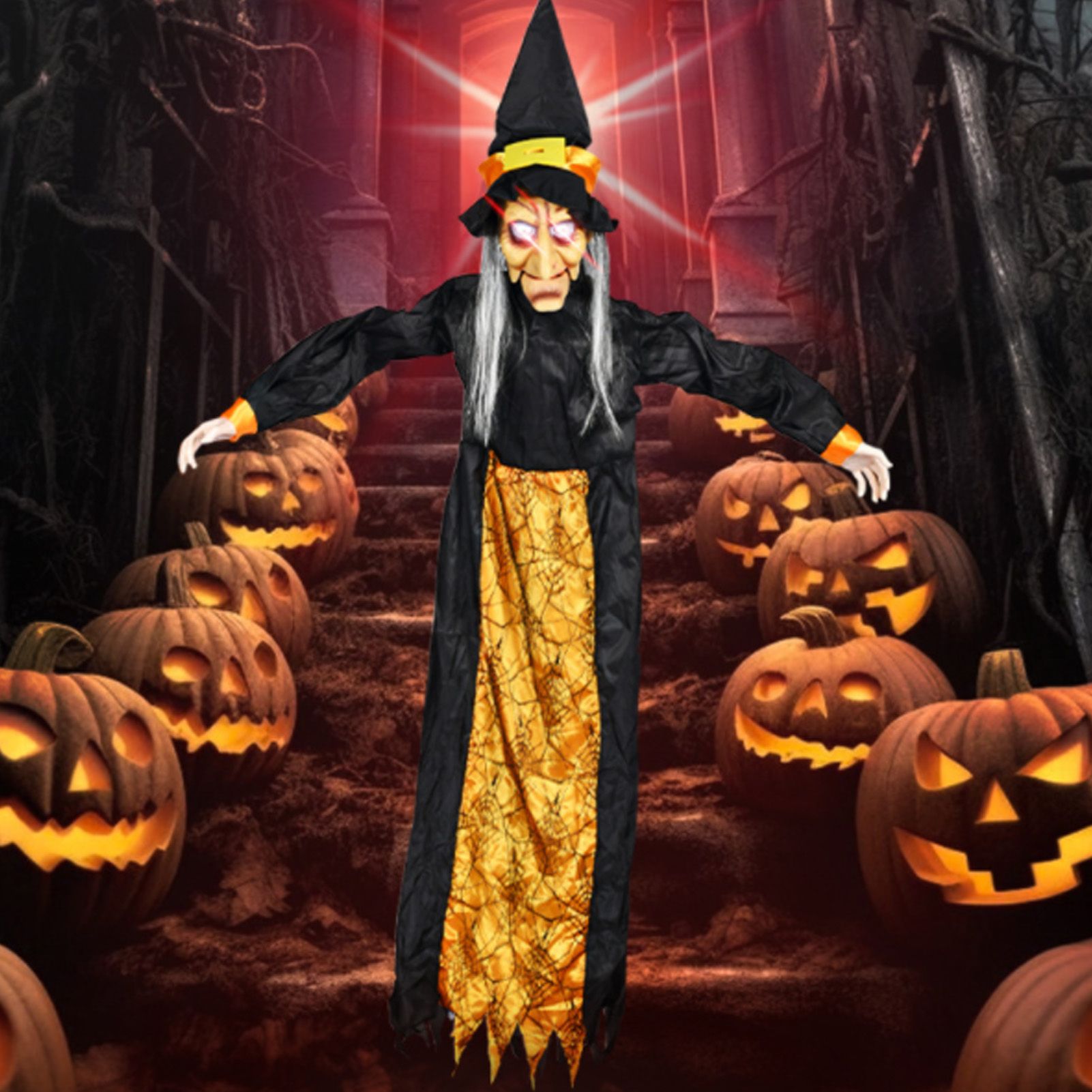 Festival Decoration Witch Sound Control Prop Ghost House Bar Toy Electric view 9