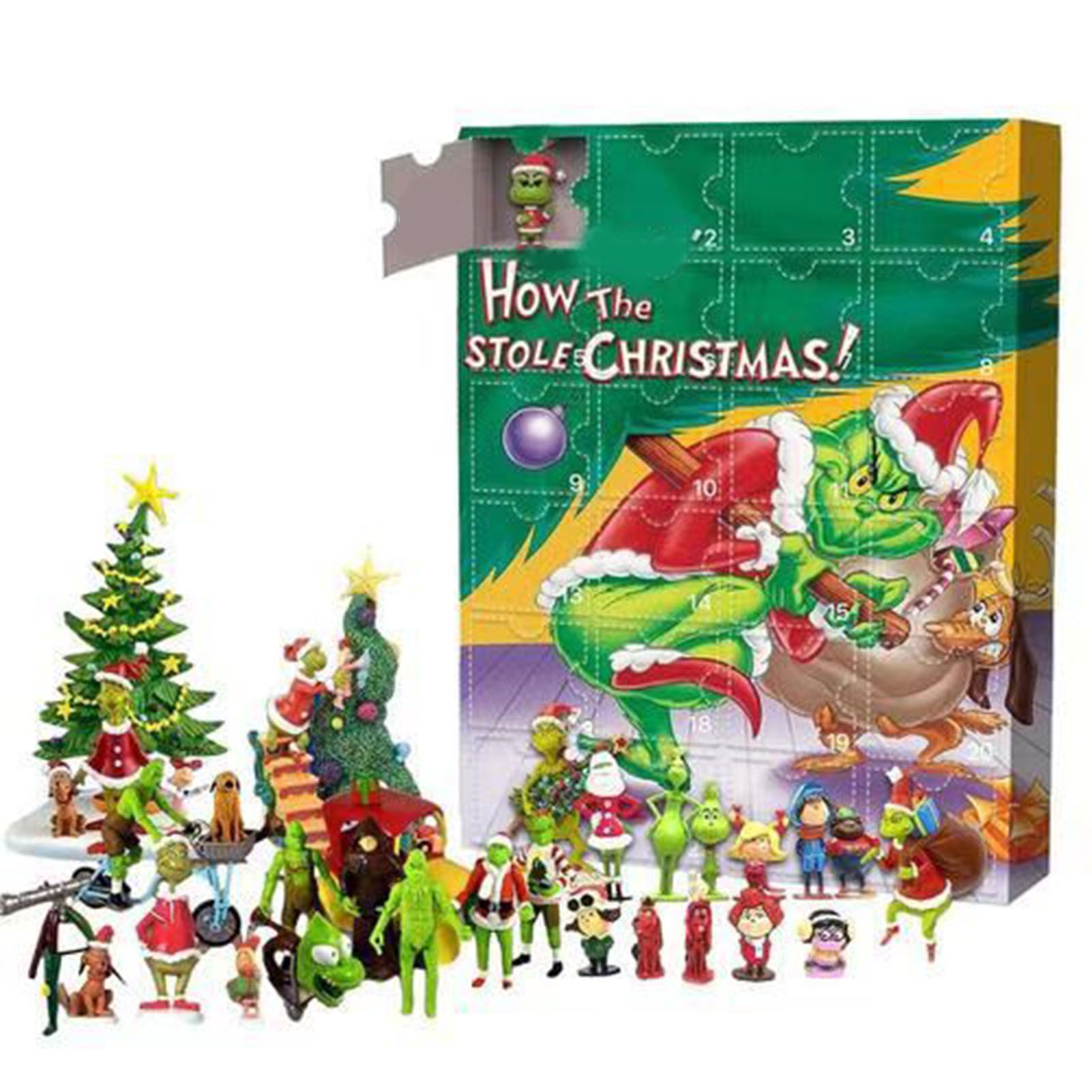 Advent Calendar Figures Cute Cartoon Countdown Calendar Blind Box for Kids view 3