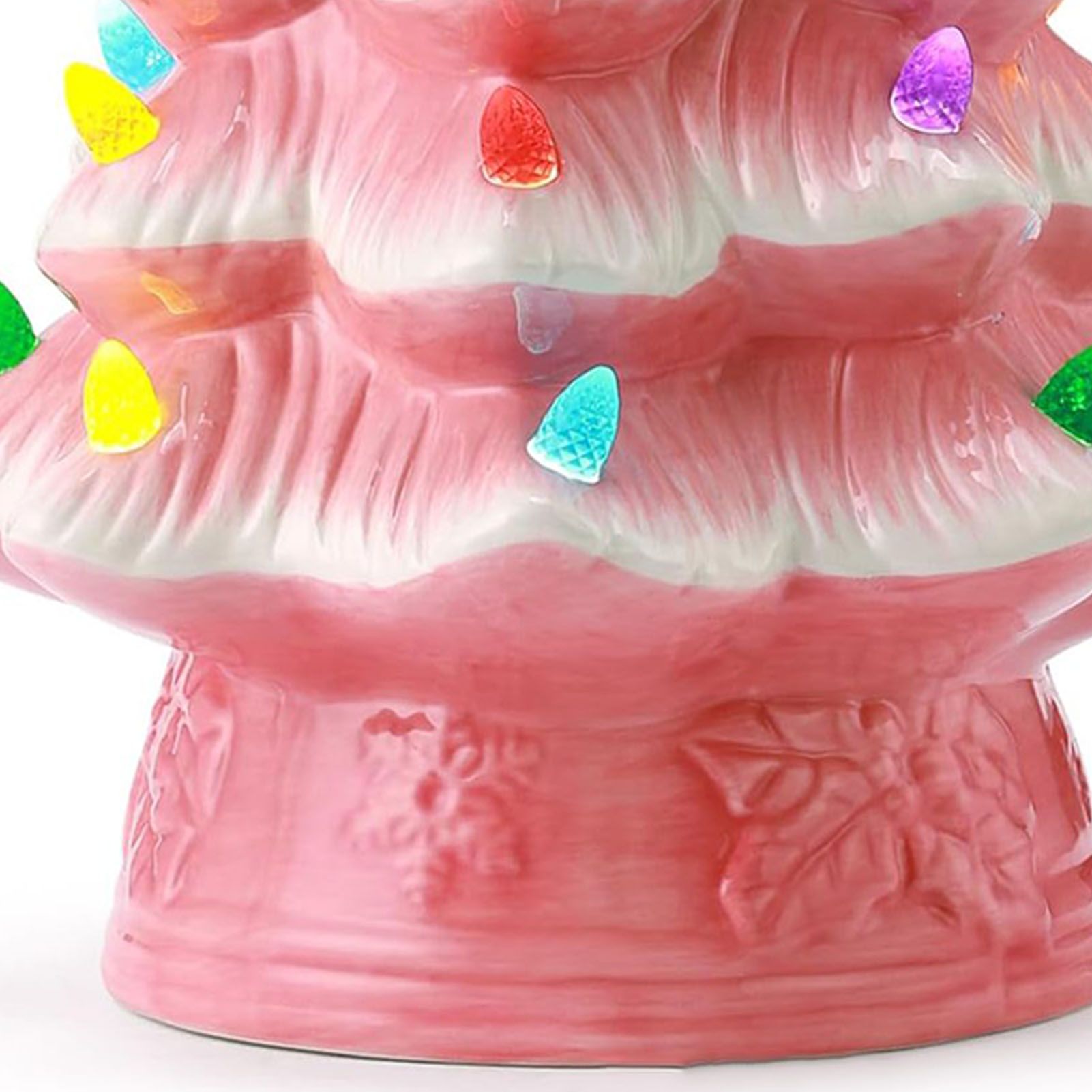 Resin Xmas Tree Exquisite Miniature Xmas Tree Figurines Holiday Decoration for view 2