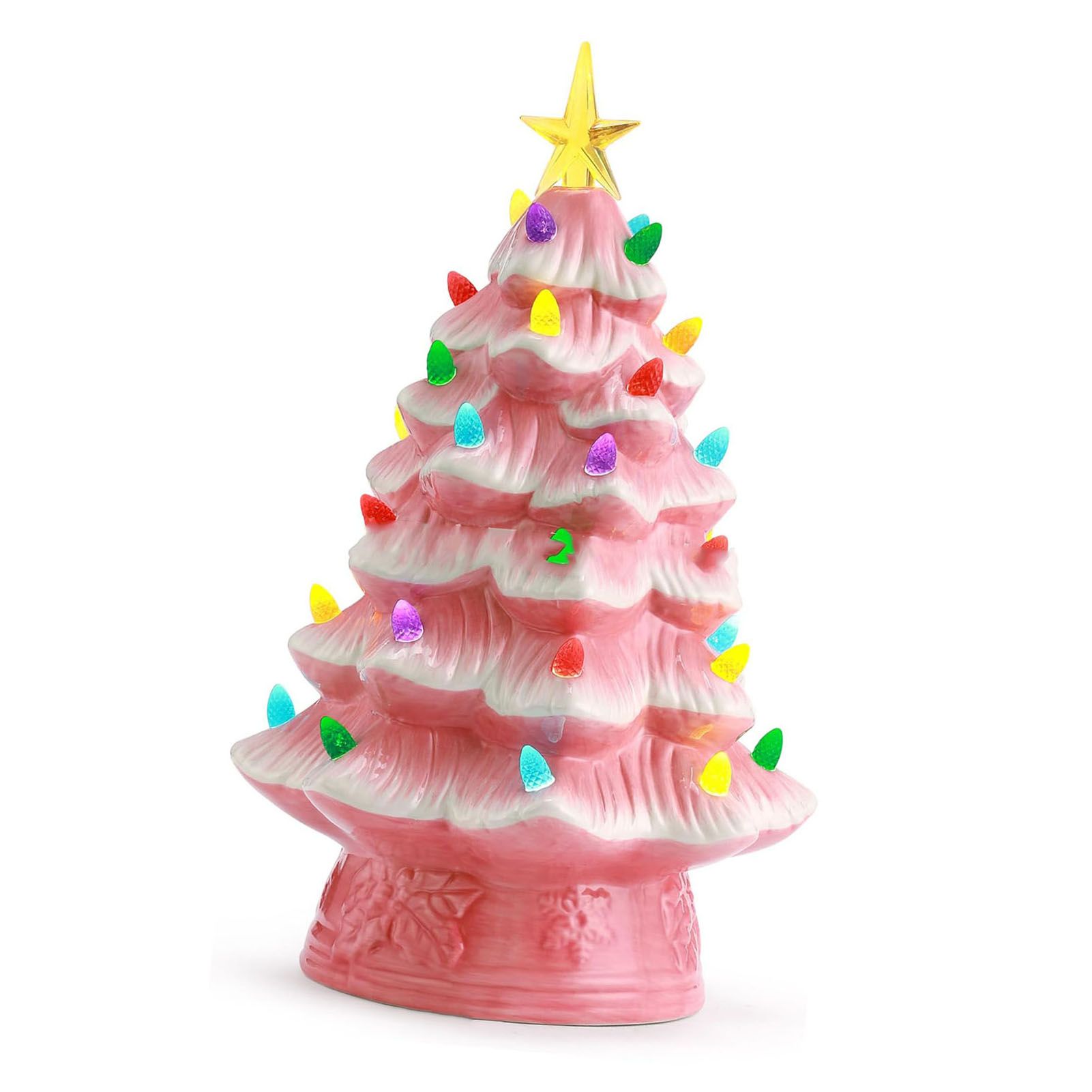 Resin Xmas Tree Exquisite Miniature Xmas Tree Figurines Holiday Decoration for view 6