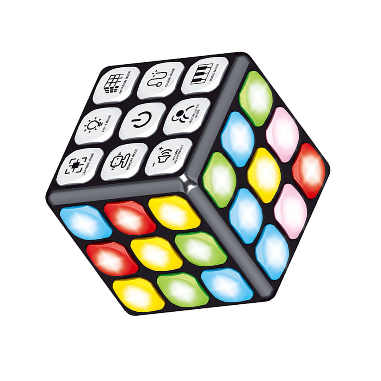 Electronic Cube Toy Light Up Music Effect Colorful Educational Handheld view 3